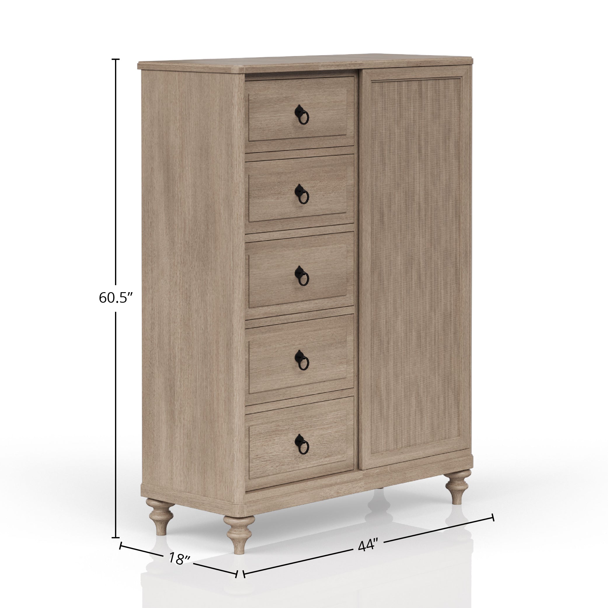 Anberlin 5-Drawer Door Chest