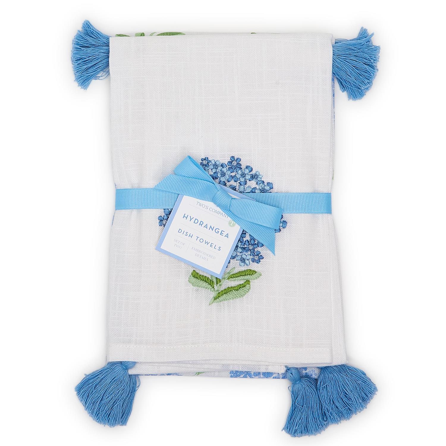 Hydrangea Dish Towels, Set of 2