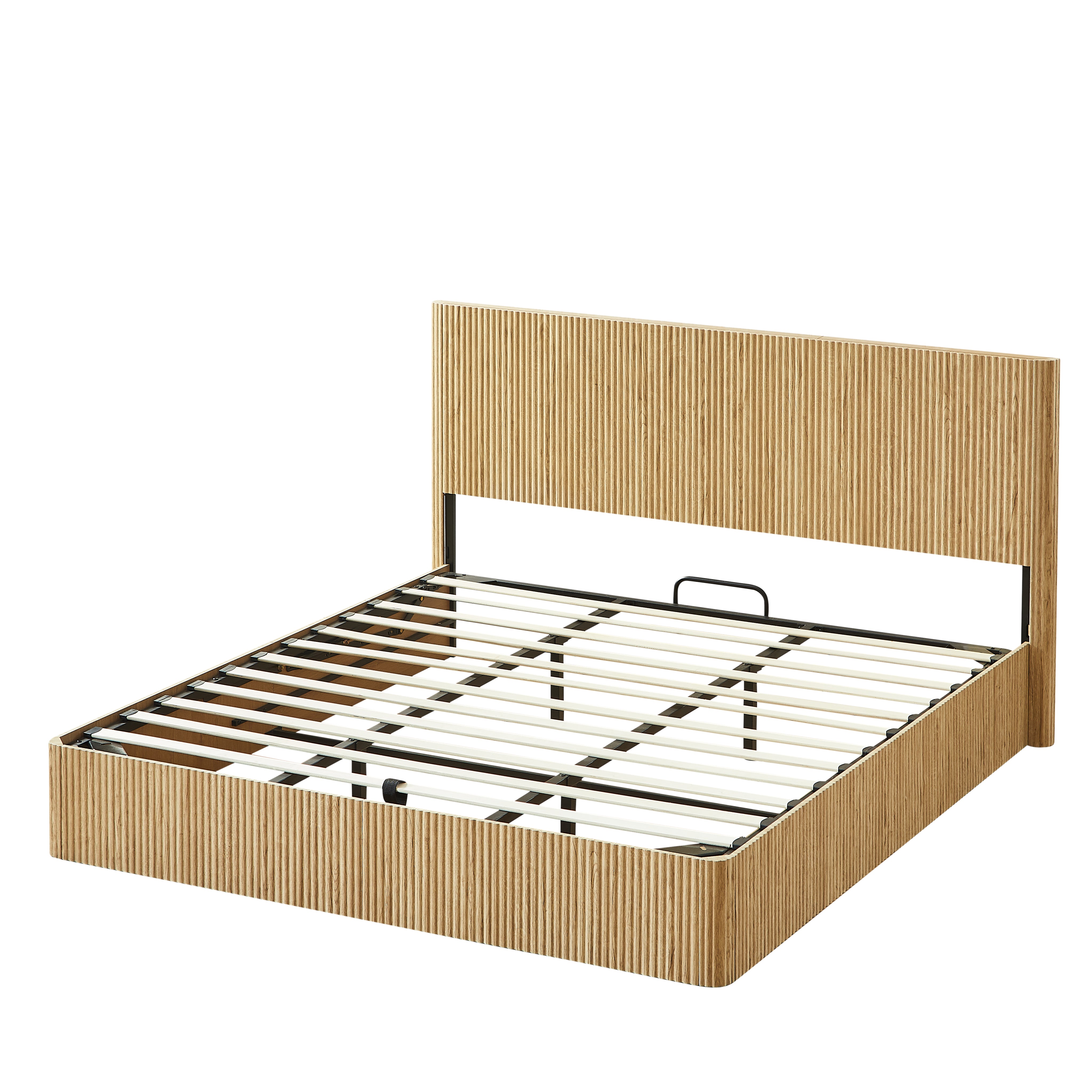 Fluted Lift Up Storage Bed