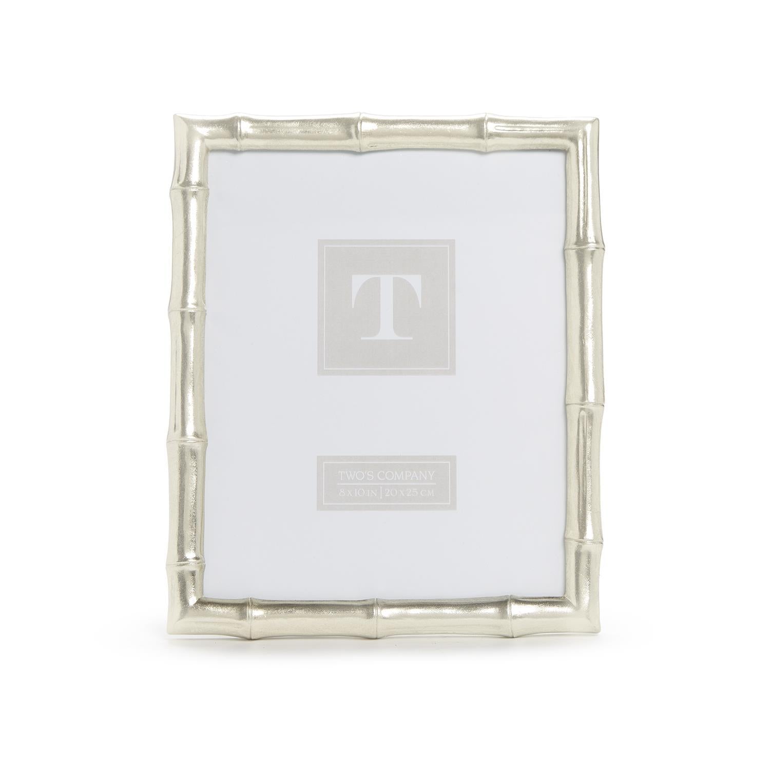 Silver Faux Bamboo 8 x 10 Photo Frame