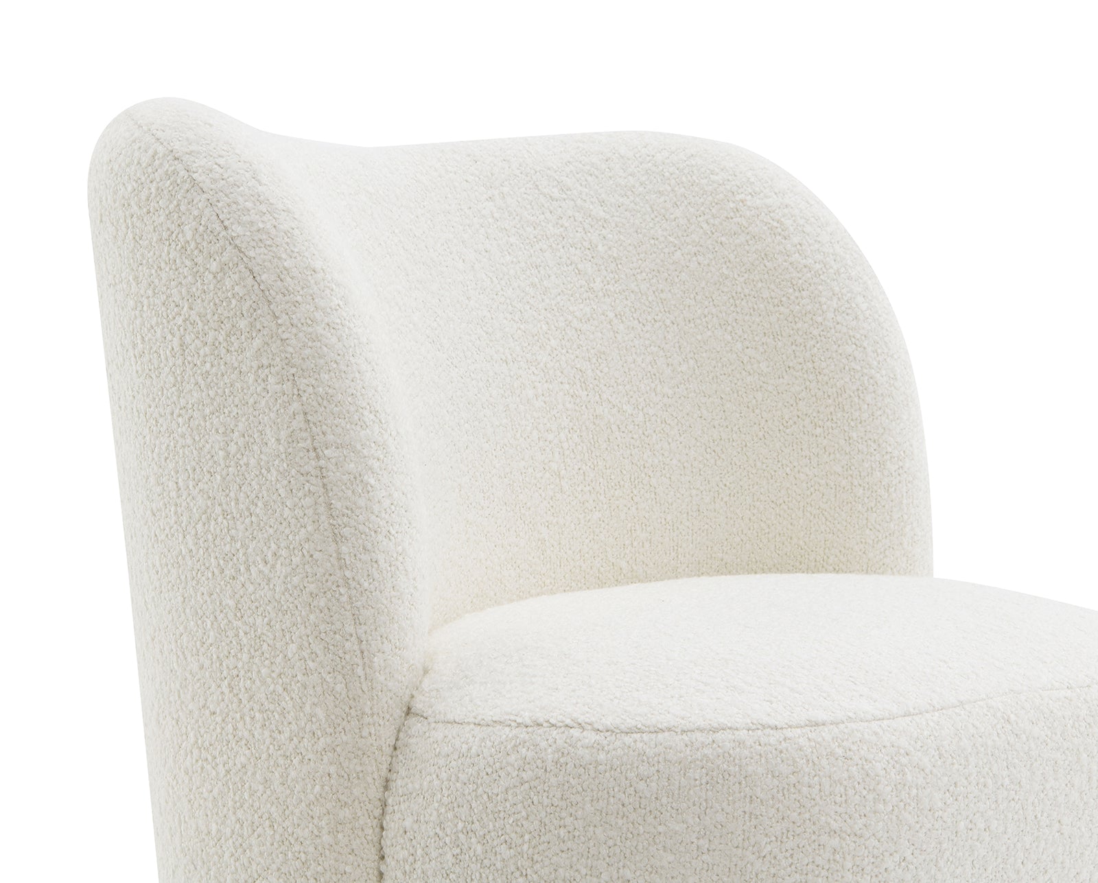 Modern Boucle Upholstered Accent Chair with Ball Feet