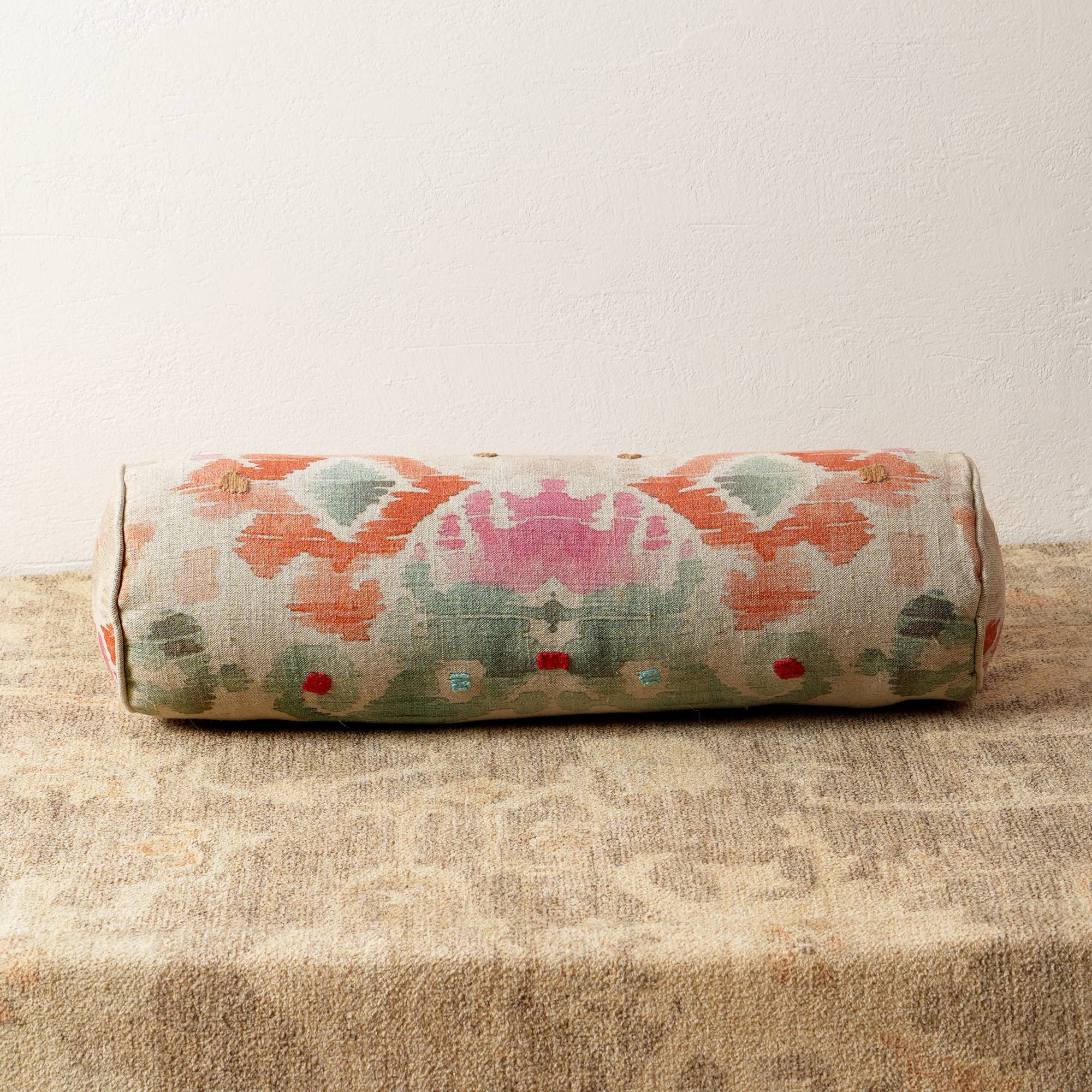 100% Cotton Printed Bolster Throw Pillow