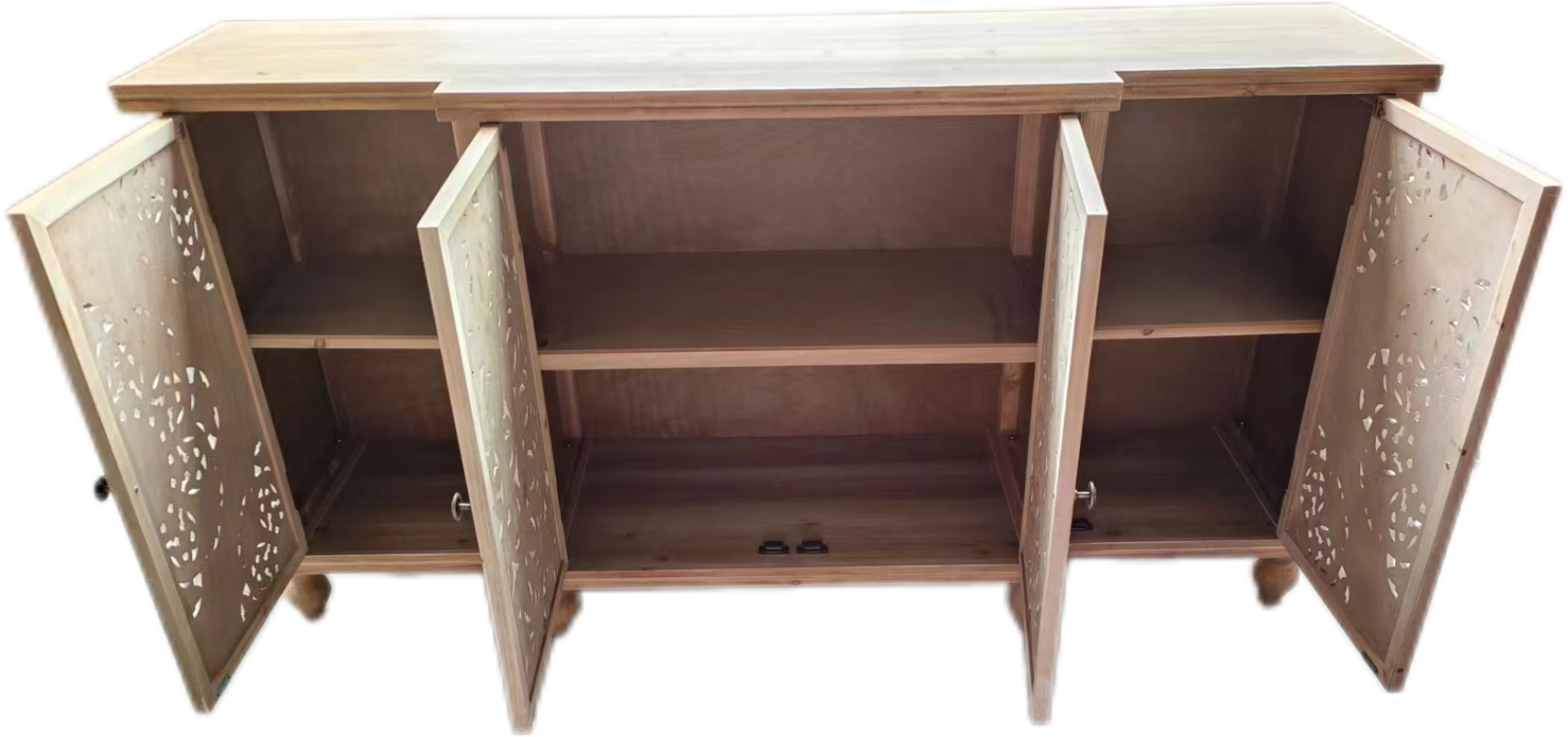 Hollow-Carved Accent Cabinenet