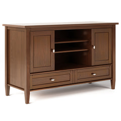 Aspire Solid Wood TV Stand with 2 Drawers and Adjustable Shelf