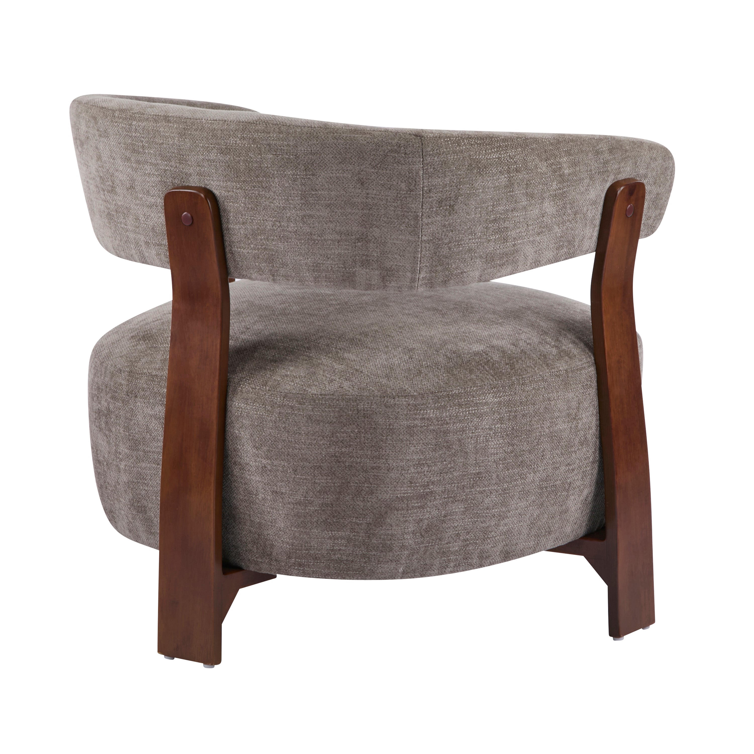 Modern Open-Back Accent Chair with Wooden Frame