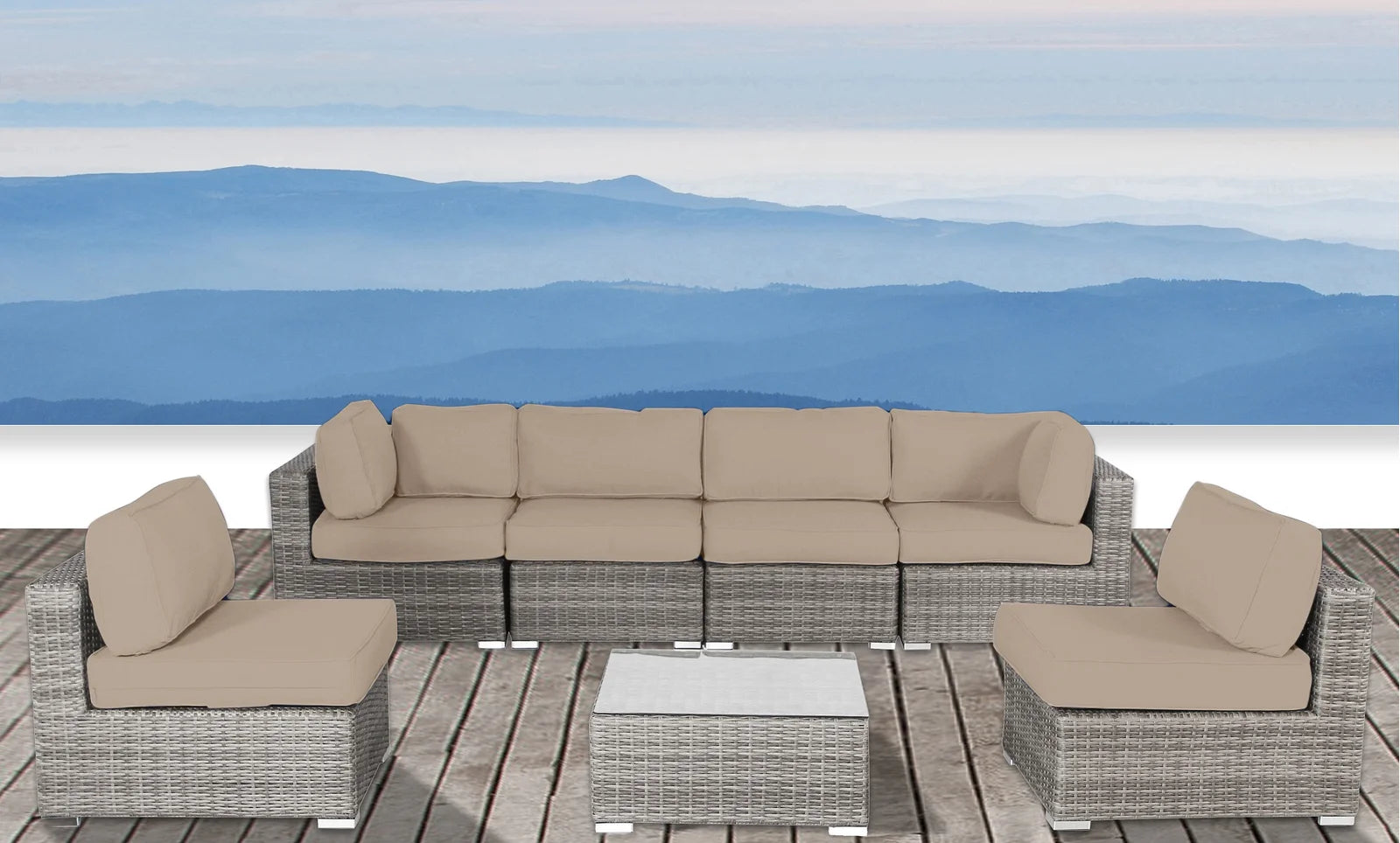Luxury All-Weather Wicker Outdoor Patio Sofa Set