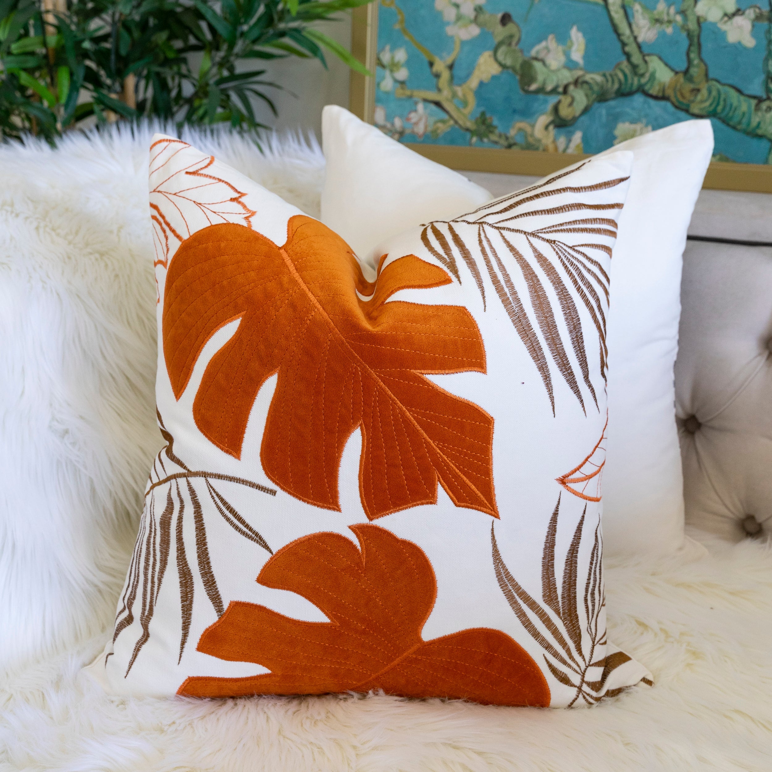 Monstera 20x20 Outdoor Throw Pillow