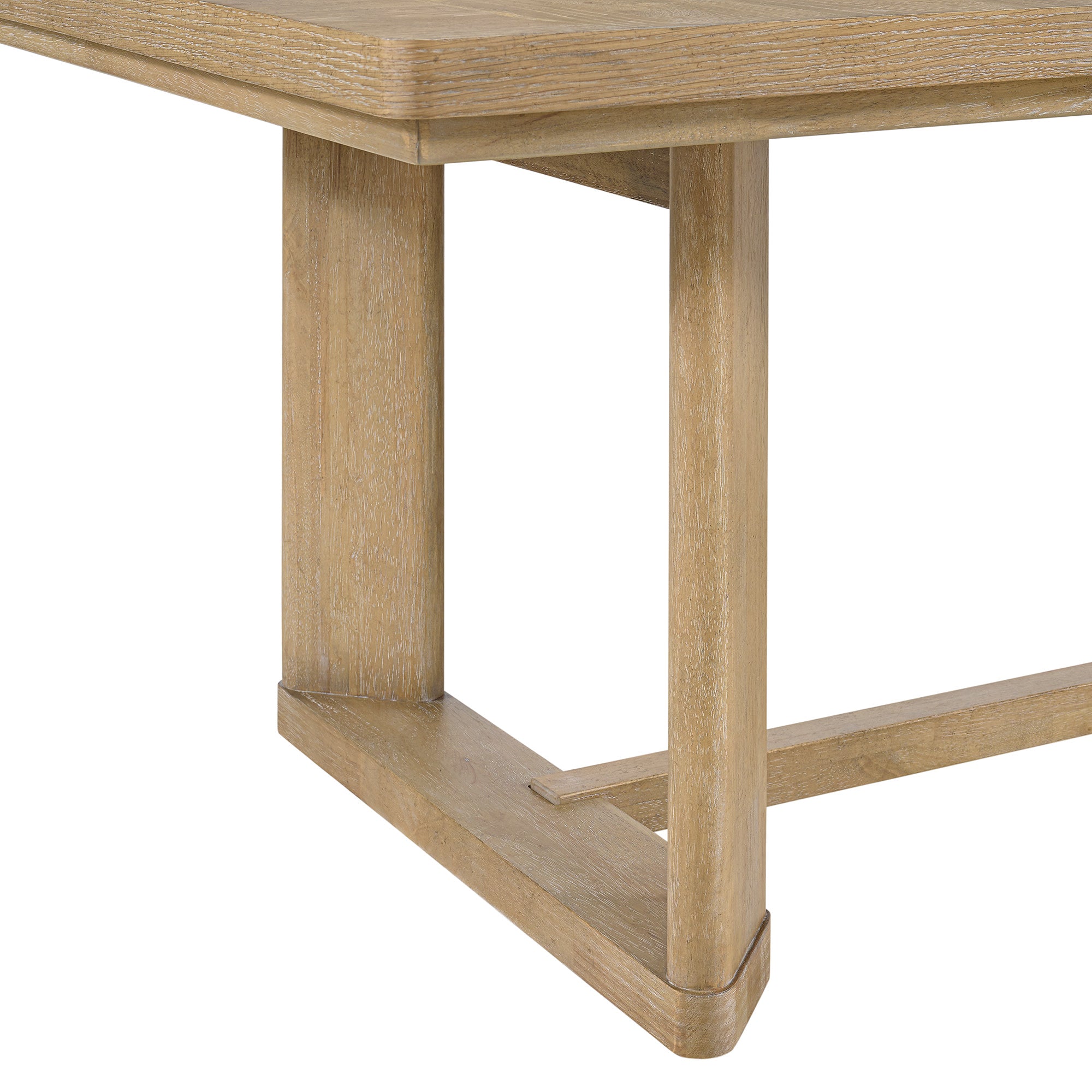 Extendable Trestle Dining Table with Leaf