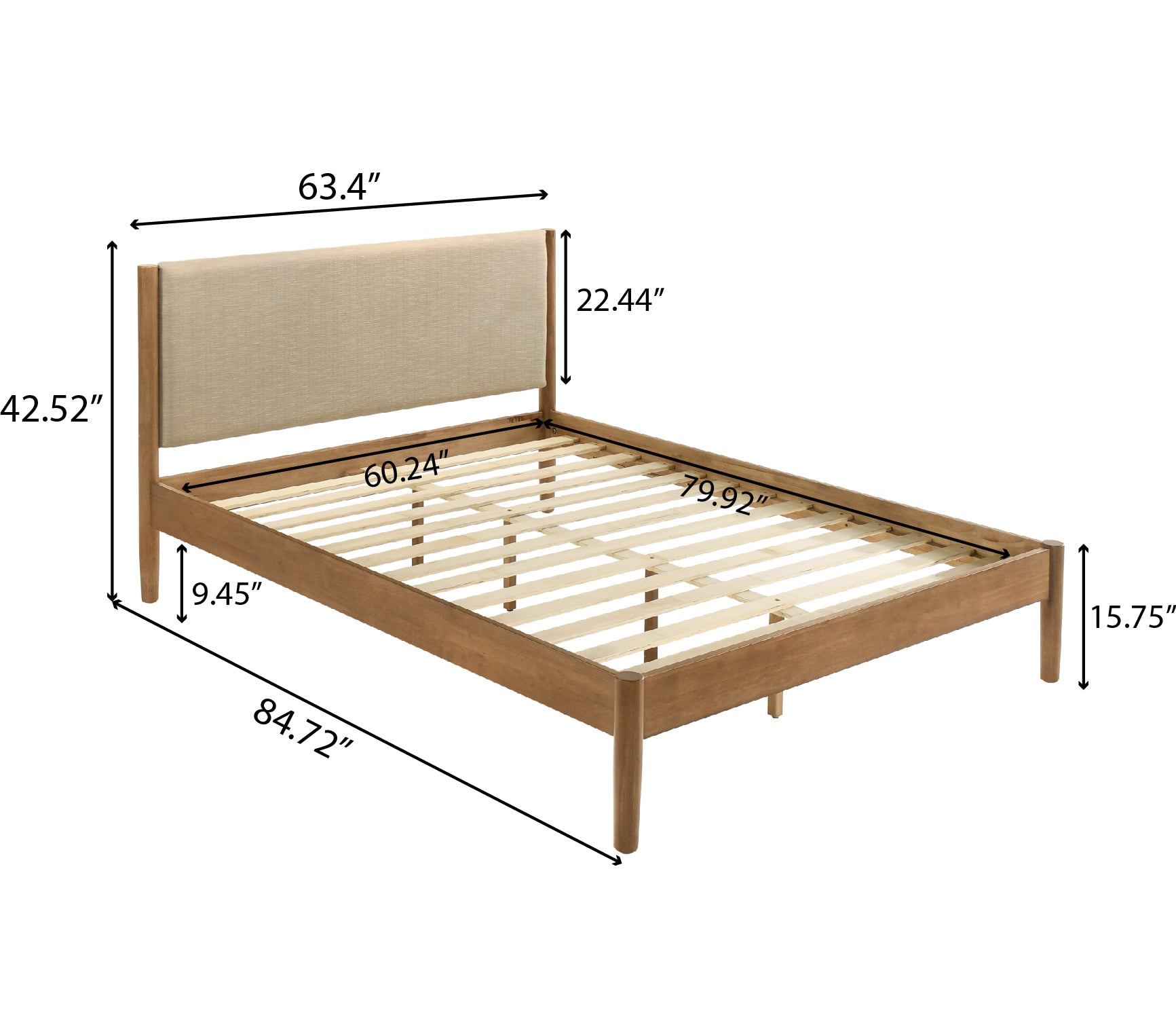Vichy 6-Piece Rubberwood Queen Bedroom Set