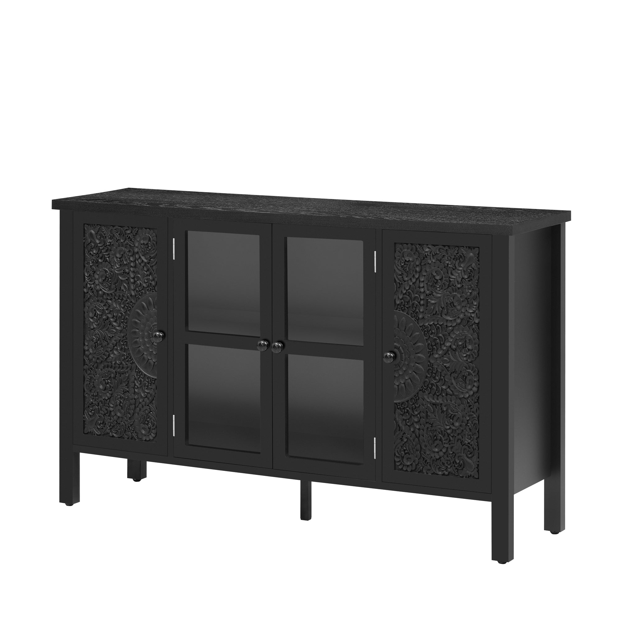 Carved Wood TV Stand