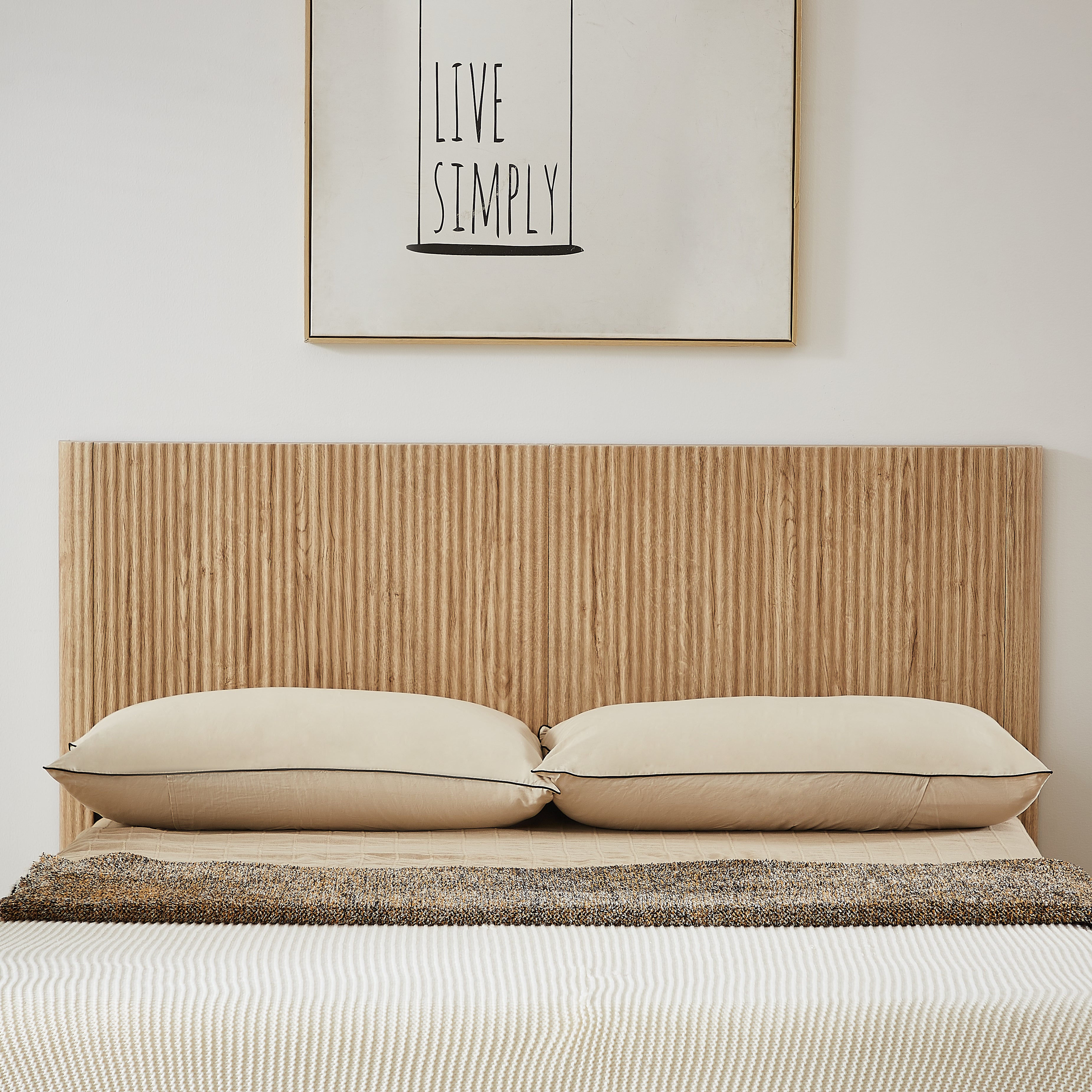 Fluted Lift Up Storage Bed