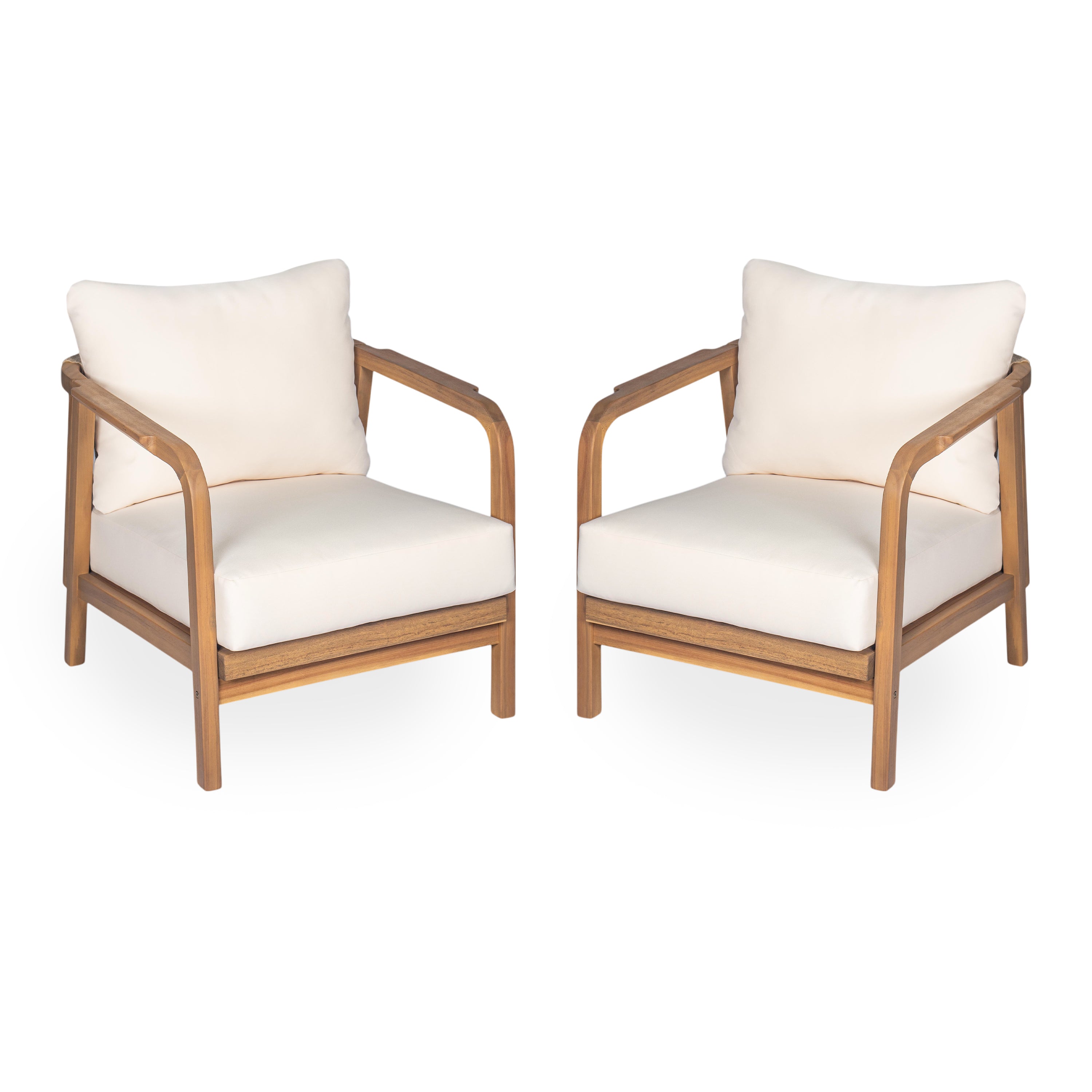 Calder Outdoor Lounge Chair with Woven Backrest