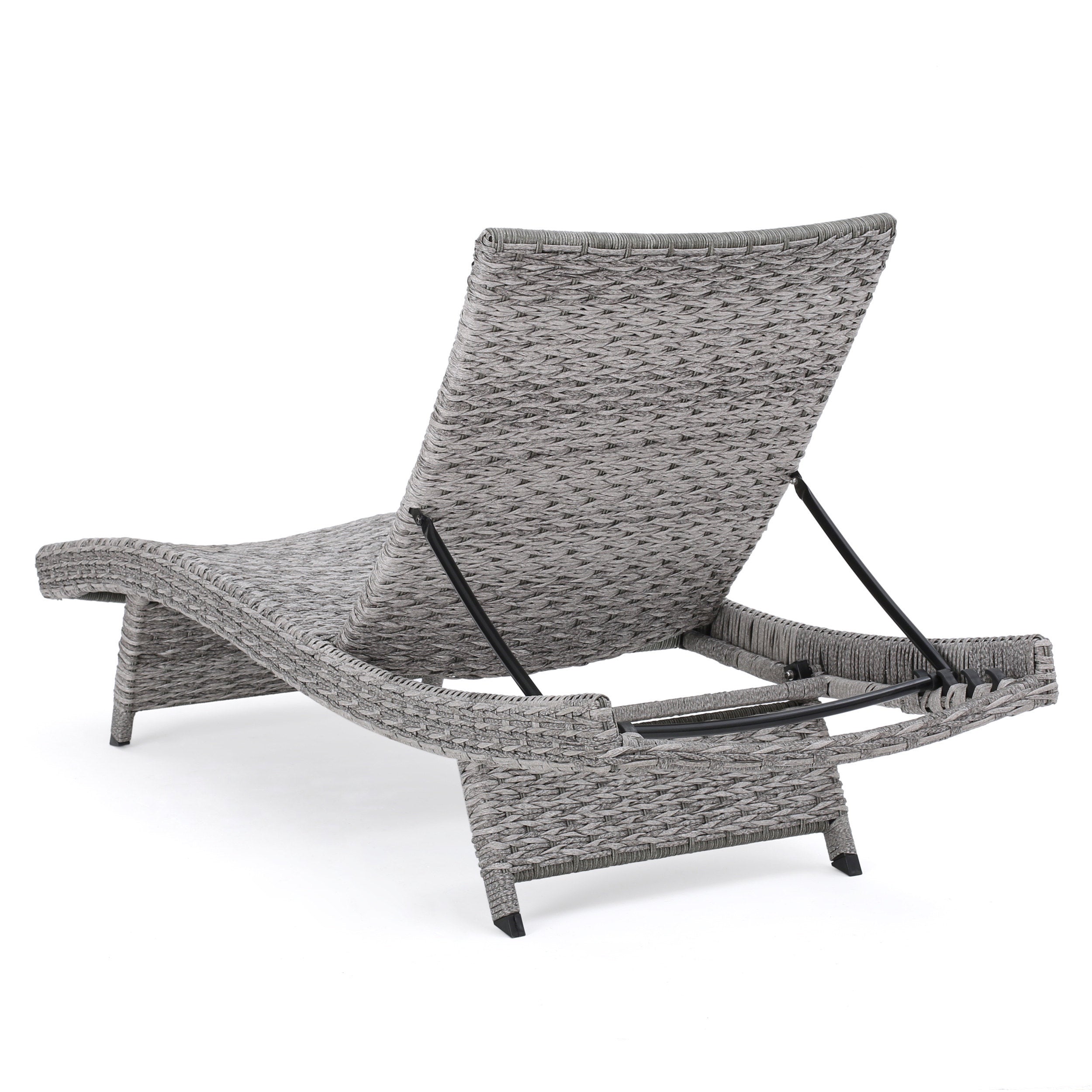 Crete Wicker Chaise Lounge, Set of 2