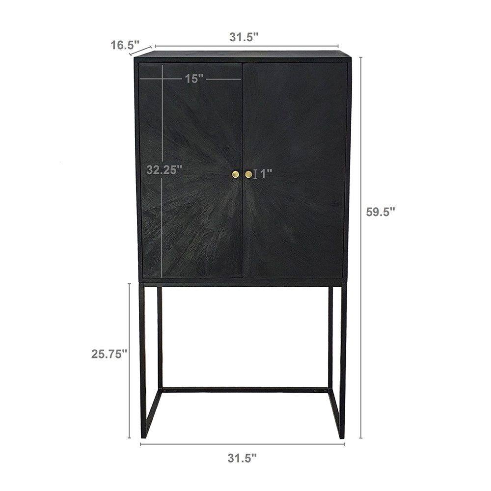 Minimalist Black Cabinet