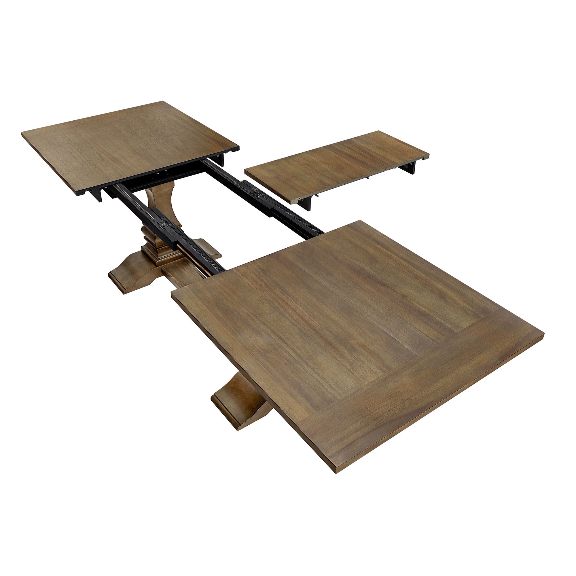 7-Piece Mid Century Extendable Wooden Dining Set