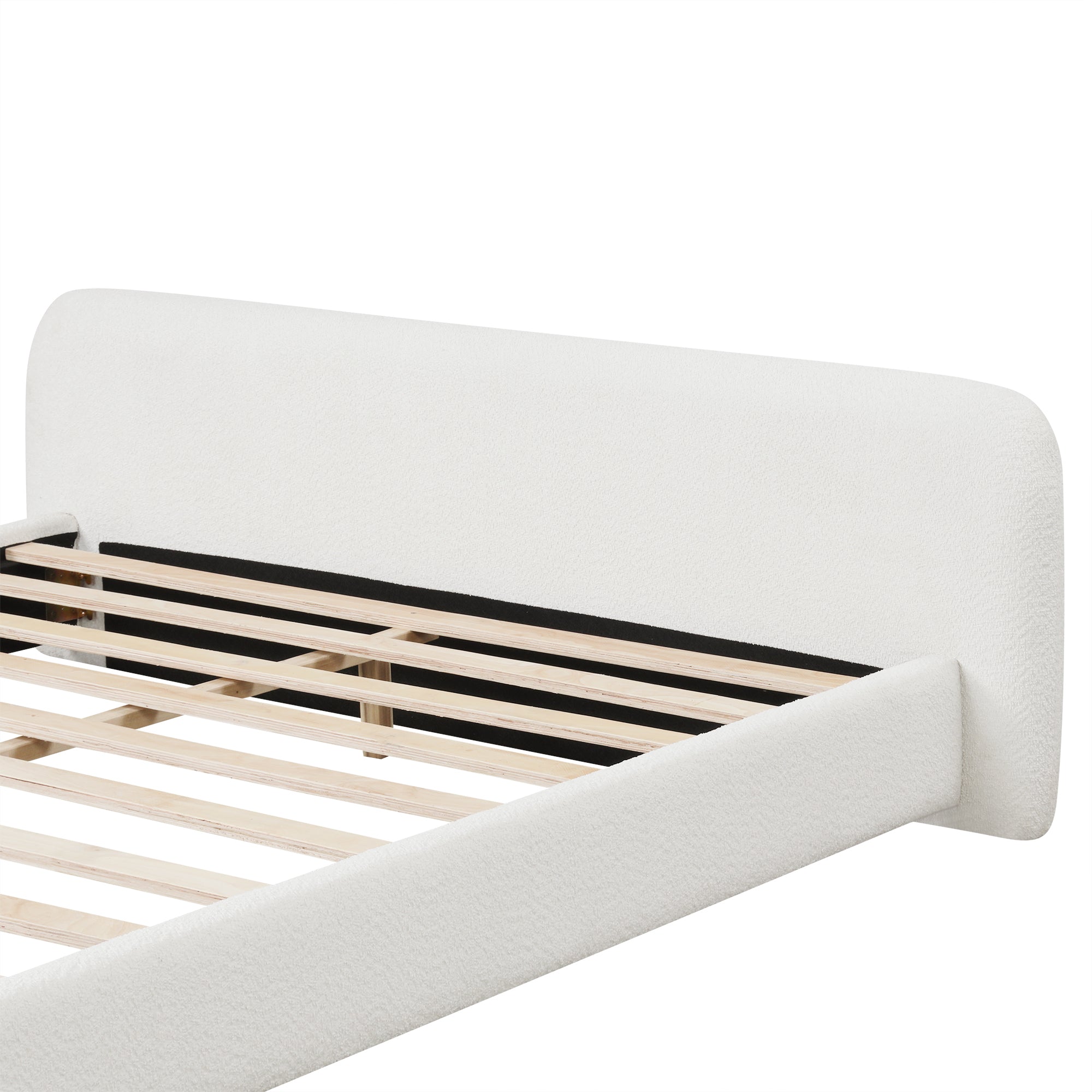 Cozy White Bouce Upholstered Bed