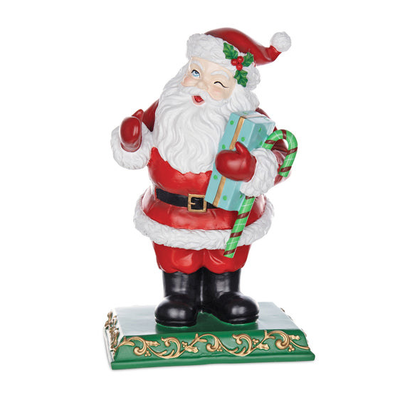 Jolly Santa Figurine 11"