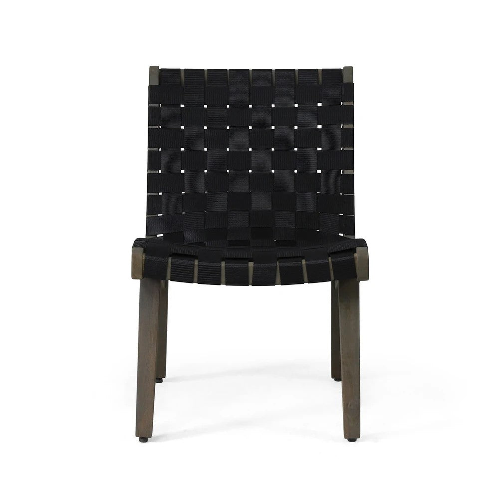 Rhythmus 3-Piece Outdoor Chat Set with 2 Curved Chairs Design and Slatted Table Top