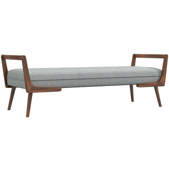 Fabric Bench with Tufted Accent Seat by Ashcroft Furniture - Benches