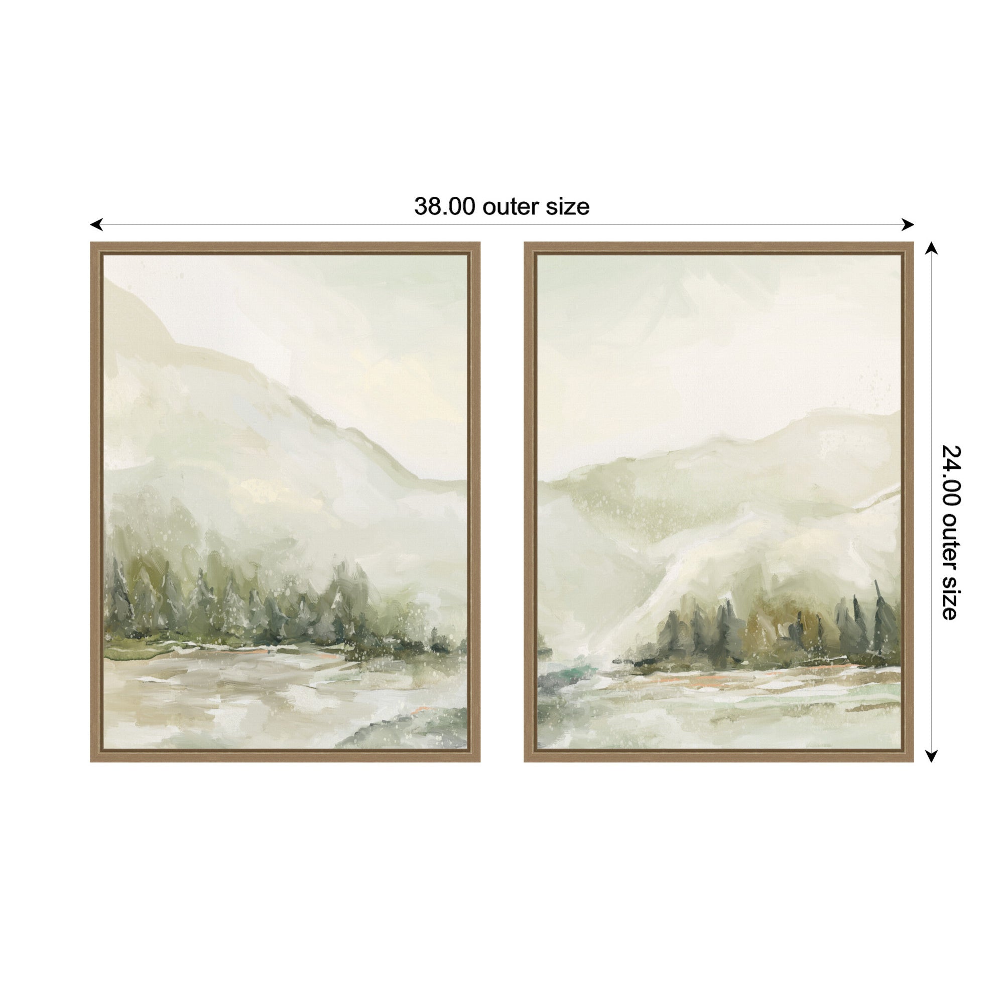 Winter Landscape No. 6 2 Piece Framed Canvas Wall Art Set by Annie Quigley