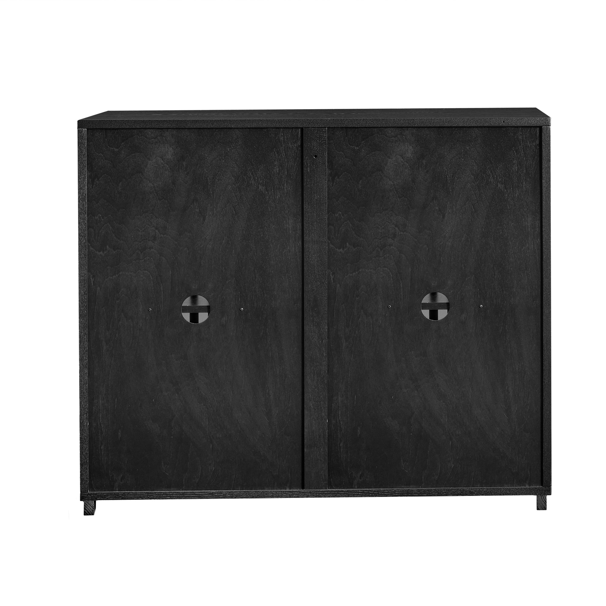 Mid Century Modern Fluted Hollowed Out Sideboard Cabinet