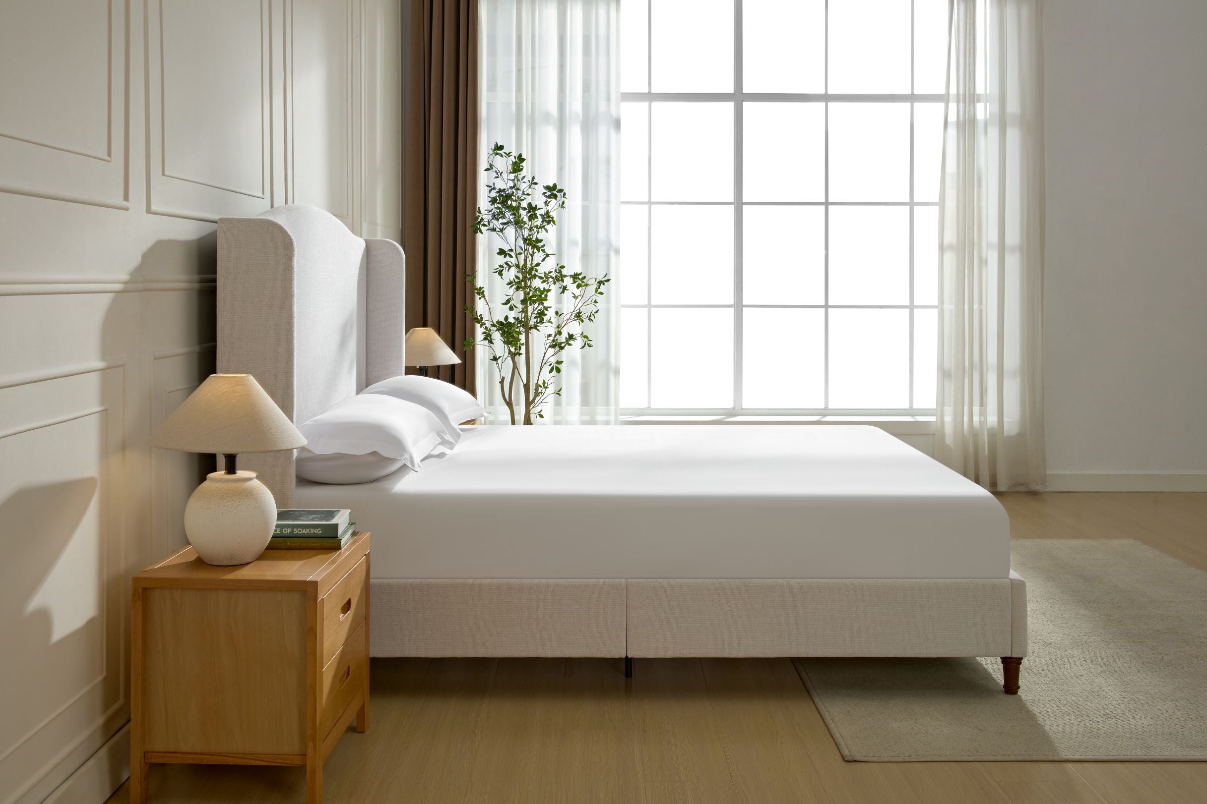 Hannah Upholstered Wingback Bed