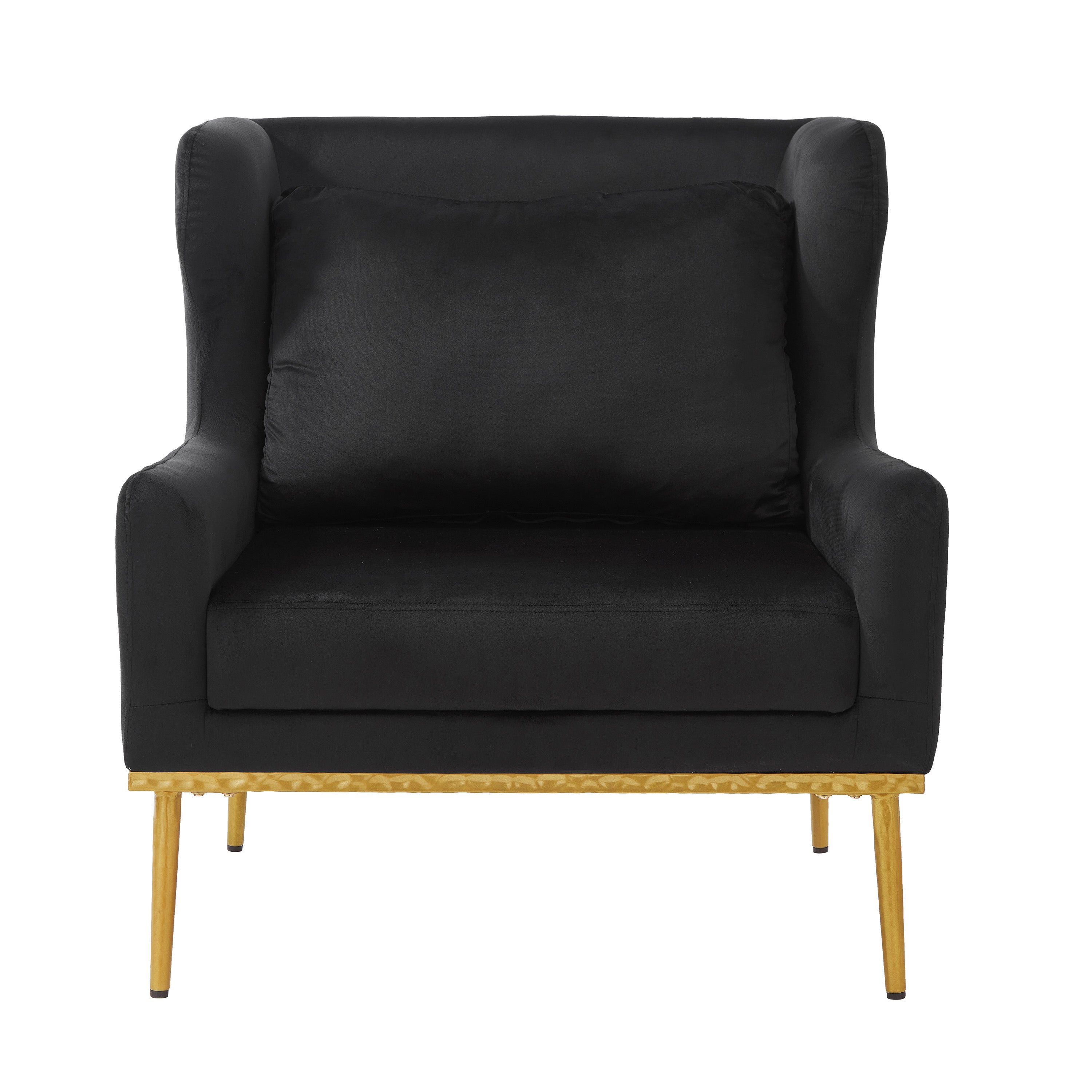 Modern Armchair Velvet Accent Chair Reading Chair Single Sofa Chair for Living Room, Bedroom, or Reading Corner, Beige