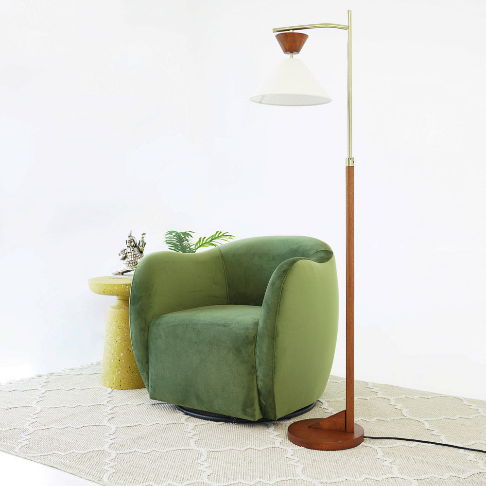 Renee Velvet Swivel Chair