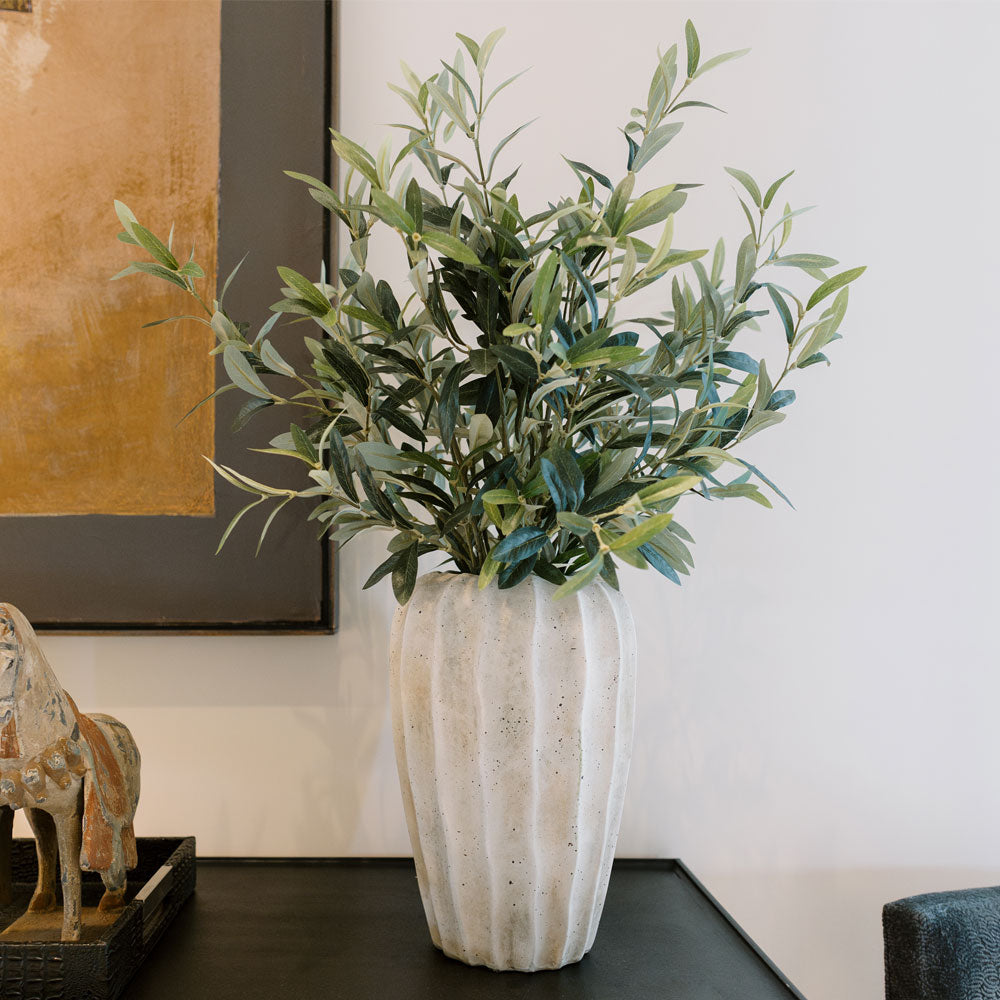 Faux Olive Arrangement in Vase, 30 in