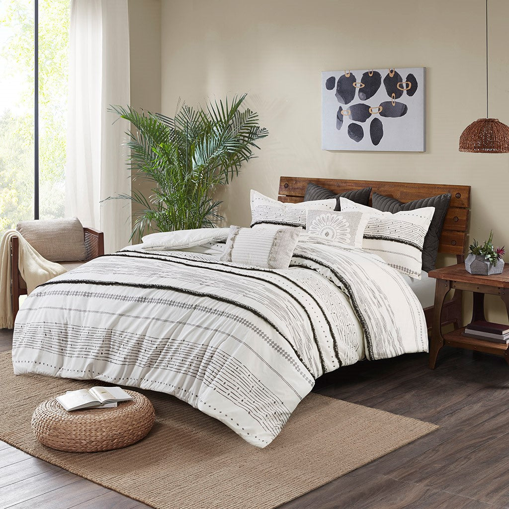 Nea Cotton Printed Comforter Set with Trim