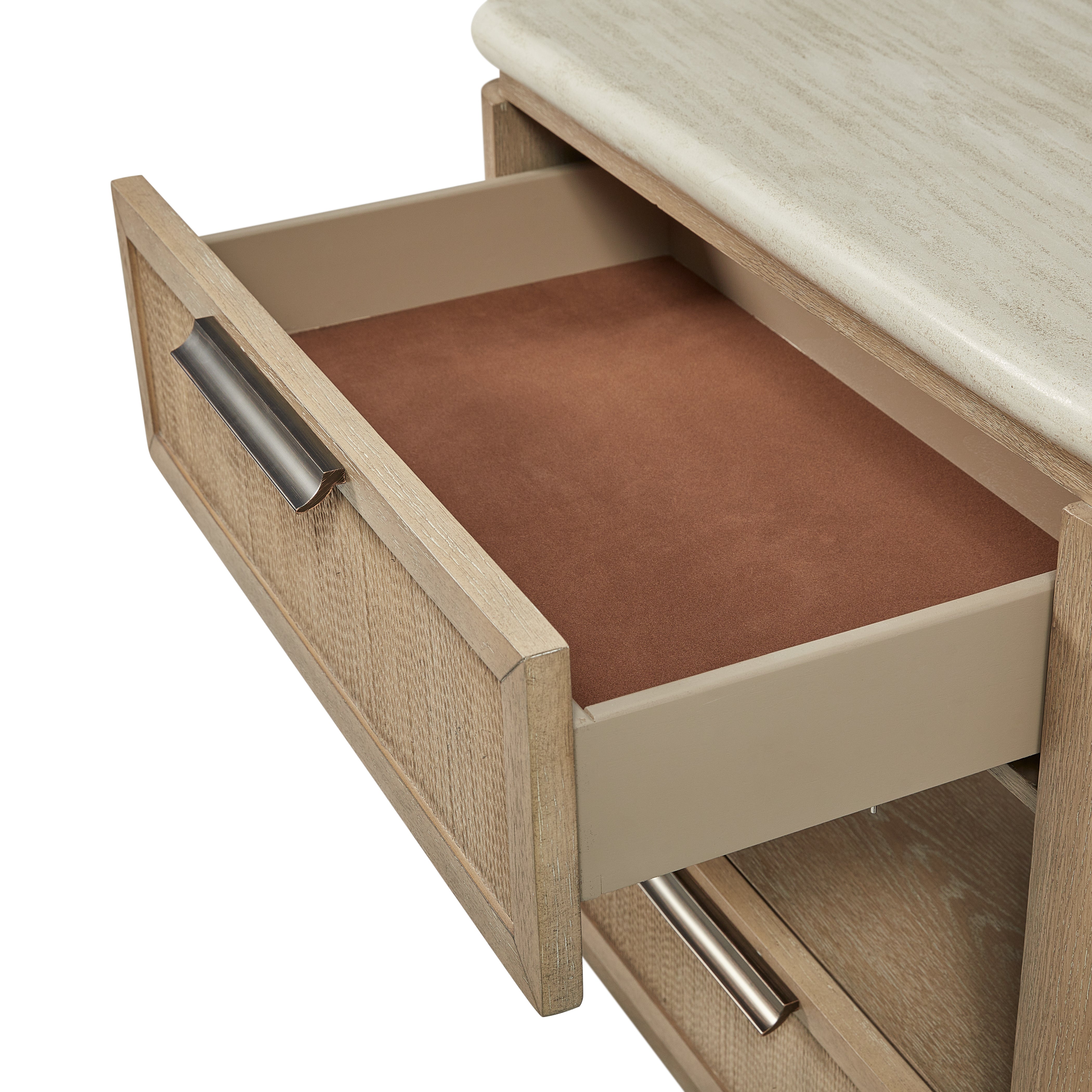 Palmera Rope Pattern Design 2-Drawer Nightstand
