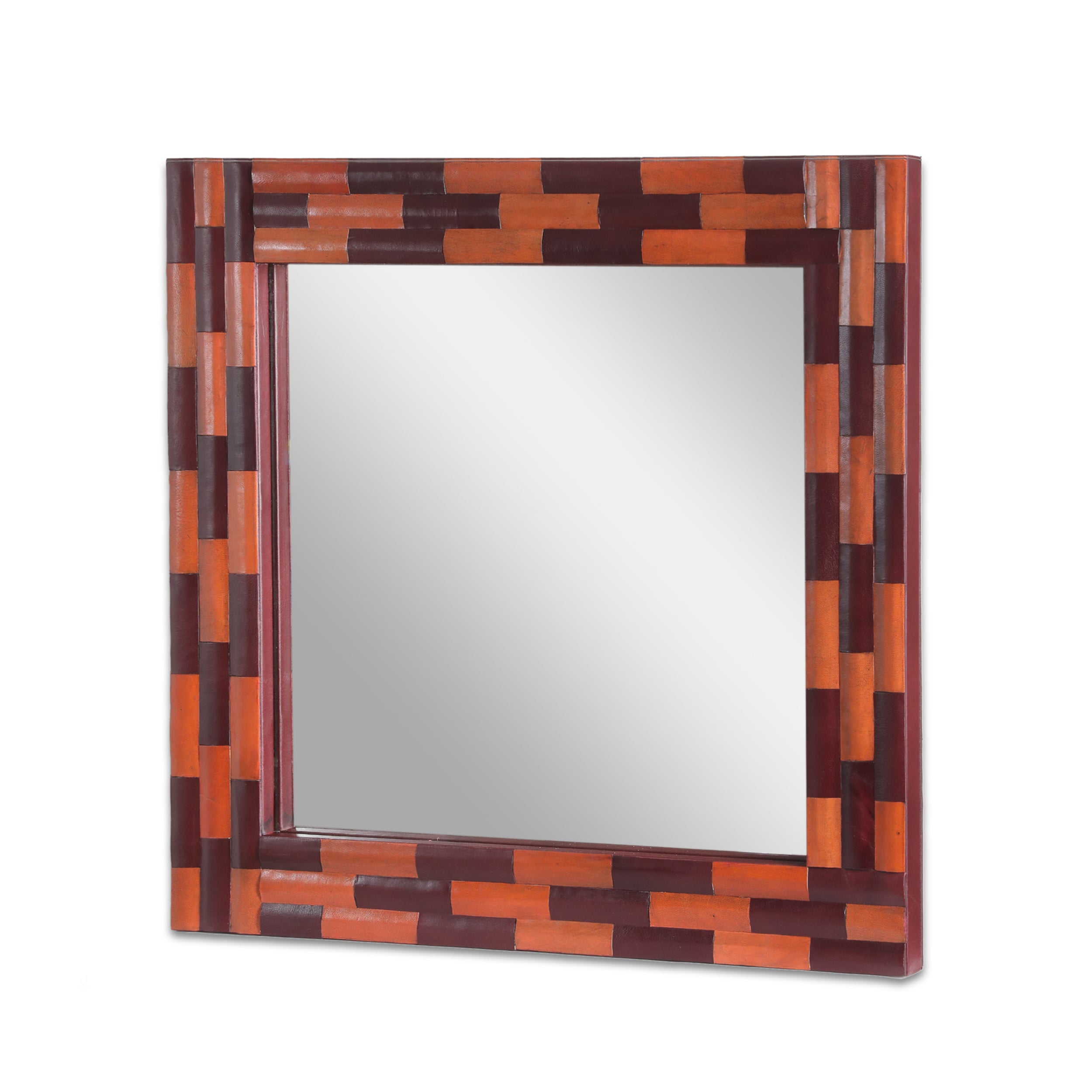 Leather Frame Wall Mirror