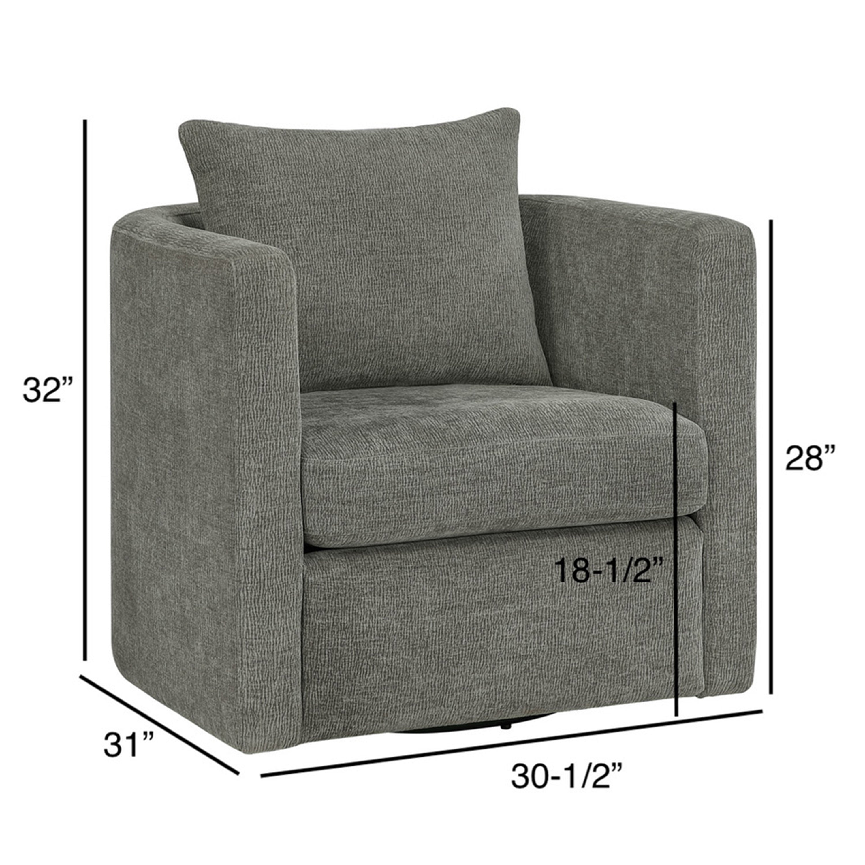 Sutton Swivel Barrel Chair with Performance Fabric