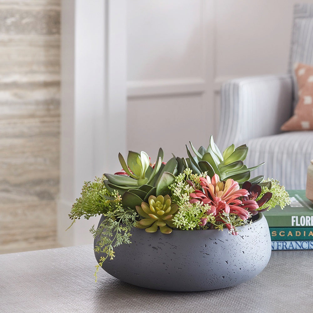 Commercial CGHunter Artificial Round Succulent in Modern Pot in commercial office conference room