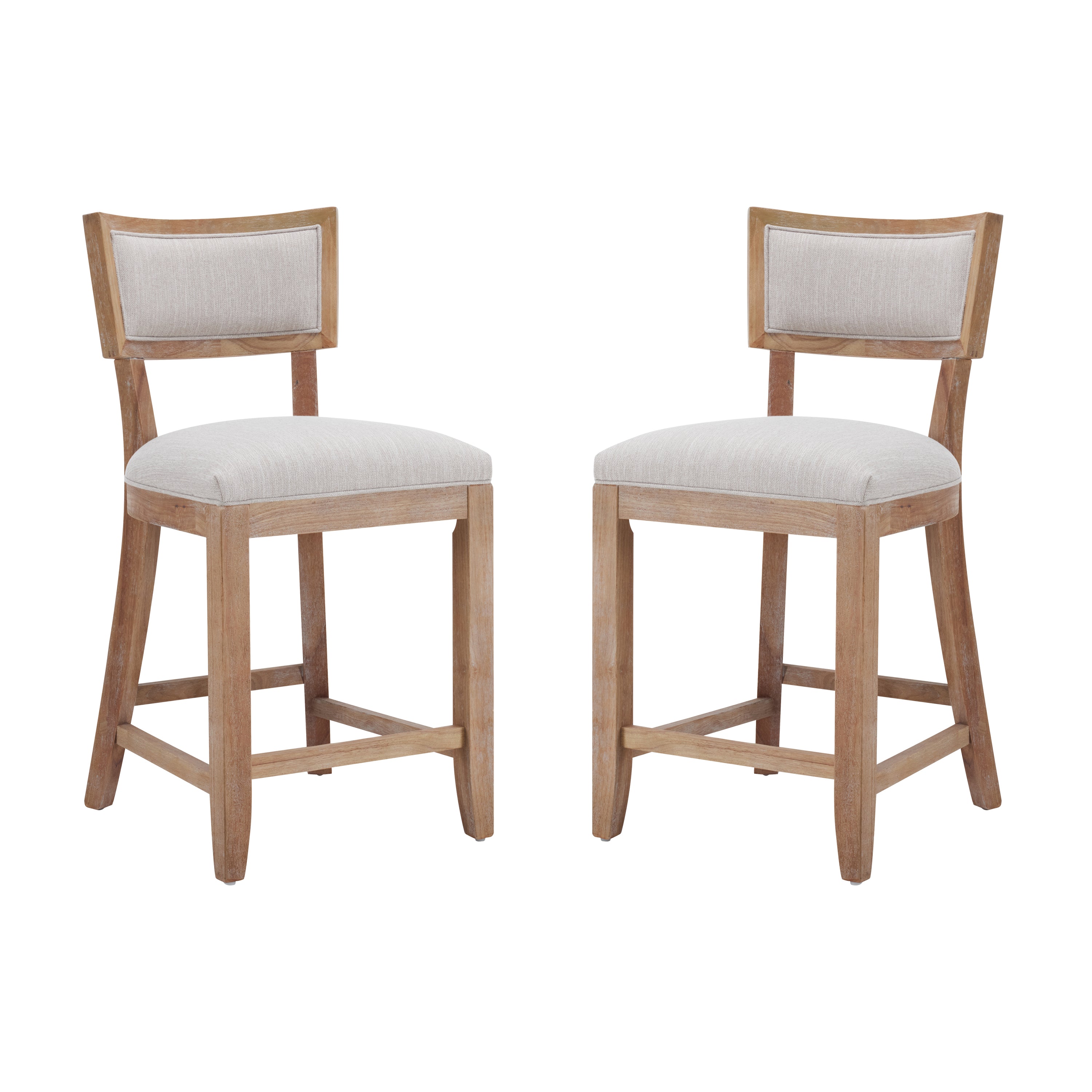 Natural Counter Stools, Set of 2