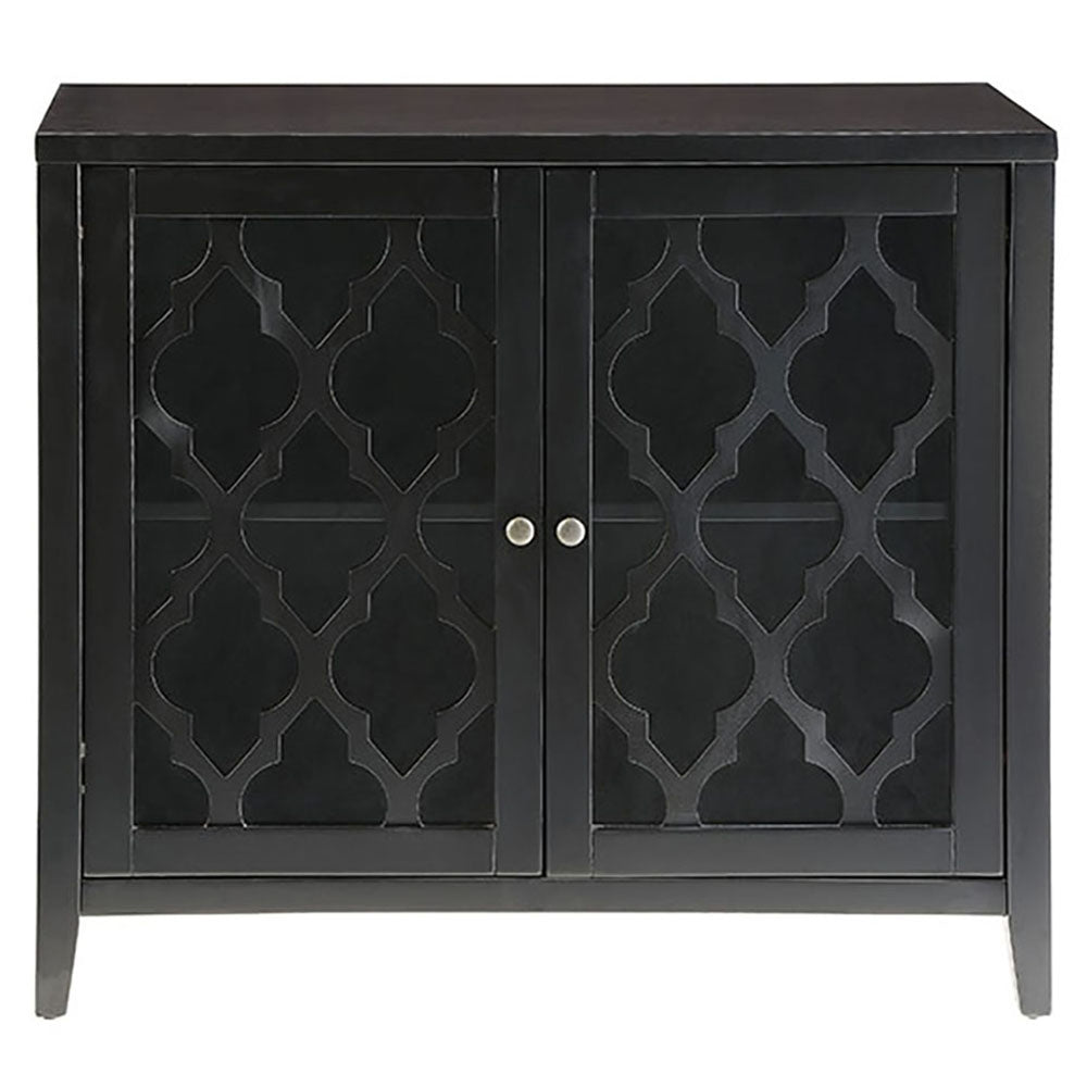 Black Console Table with Shelf Inside