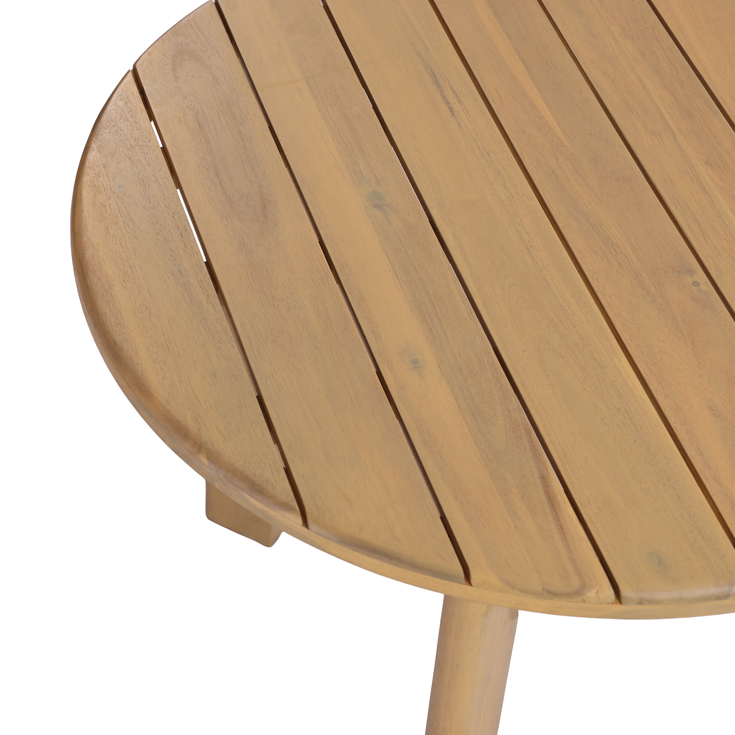 Woodside Oval Outdoor Dining Table with Light Teak Finish