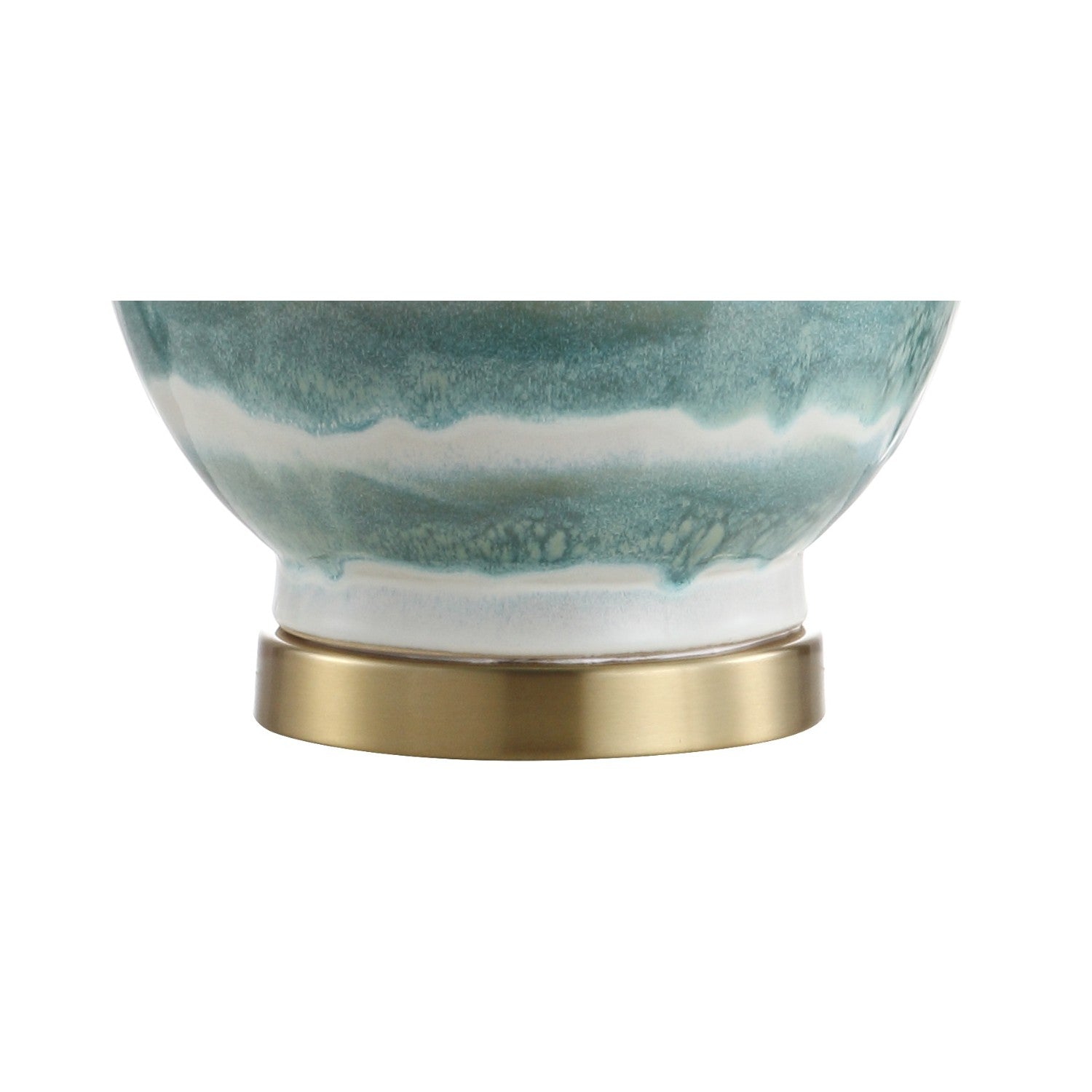 Tucker Striped Ceramic/Metal LED Table Lamp