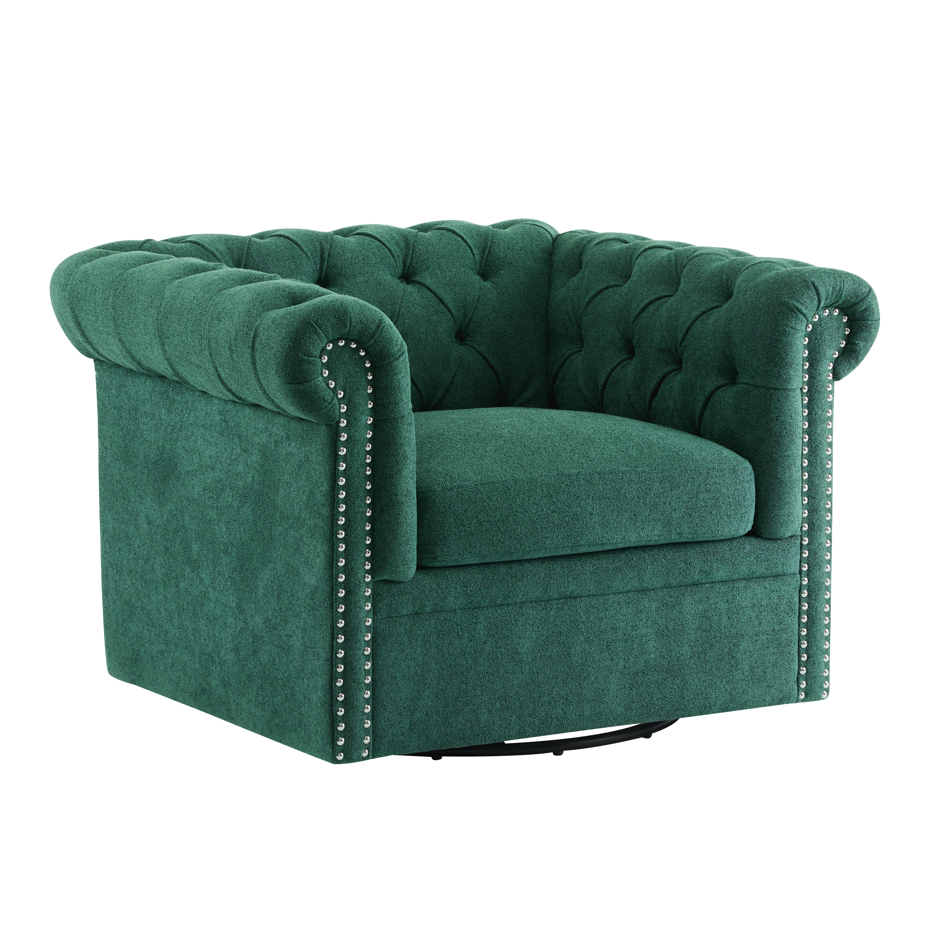 Chesterfield Swivel Club Accent Chair