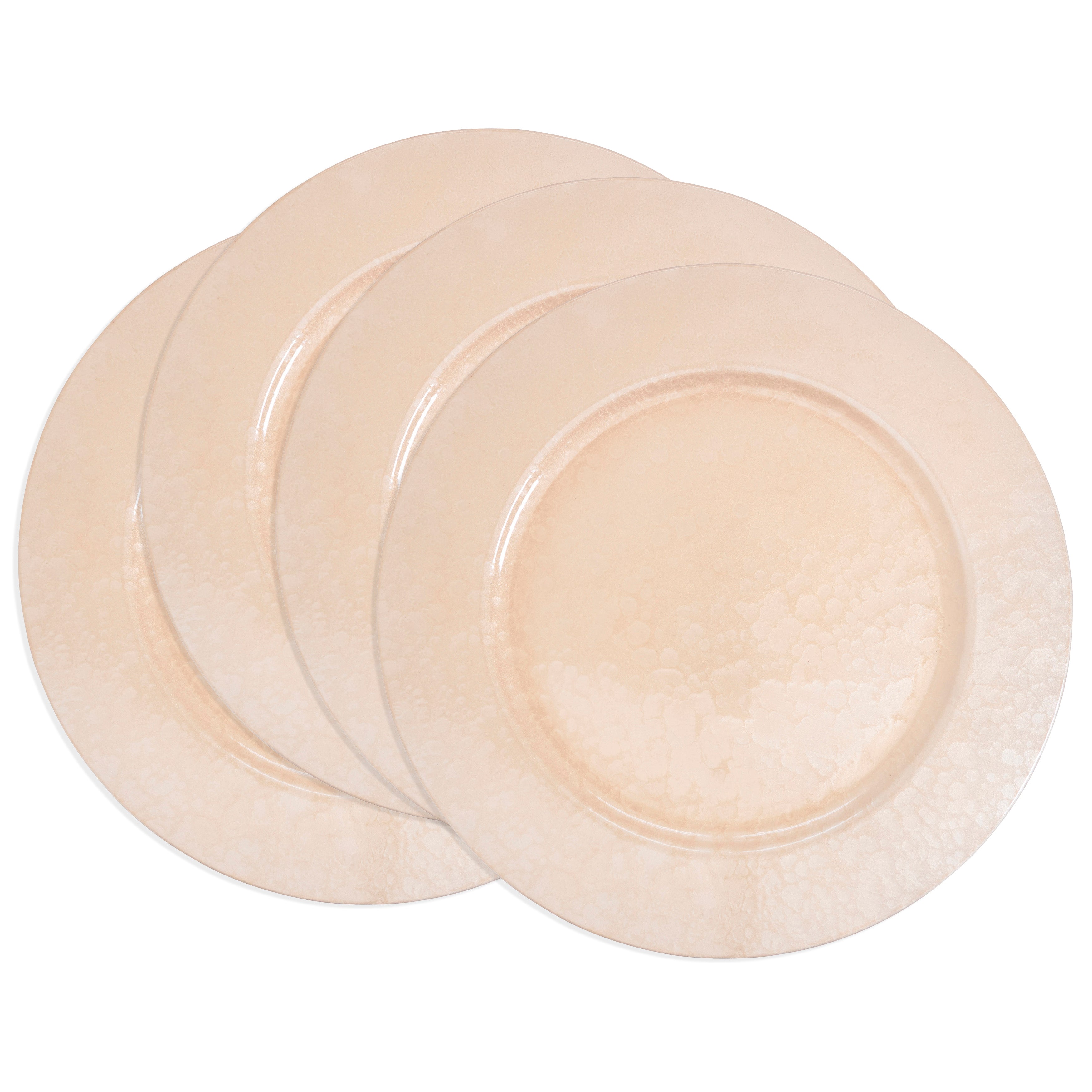 Soft Glow Faux Mother of Pearl Charger, Set of 4