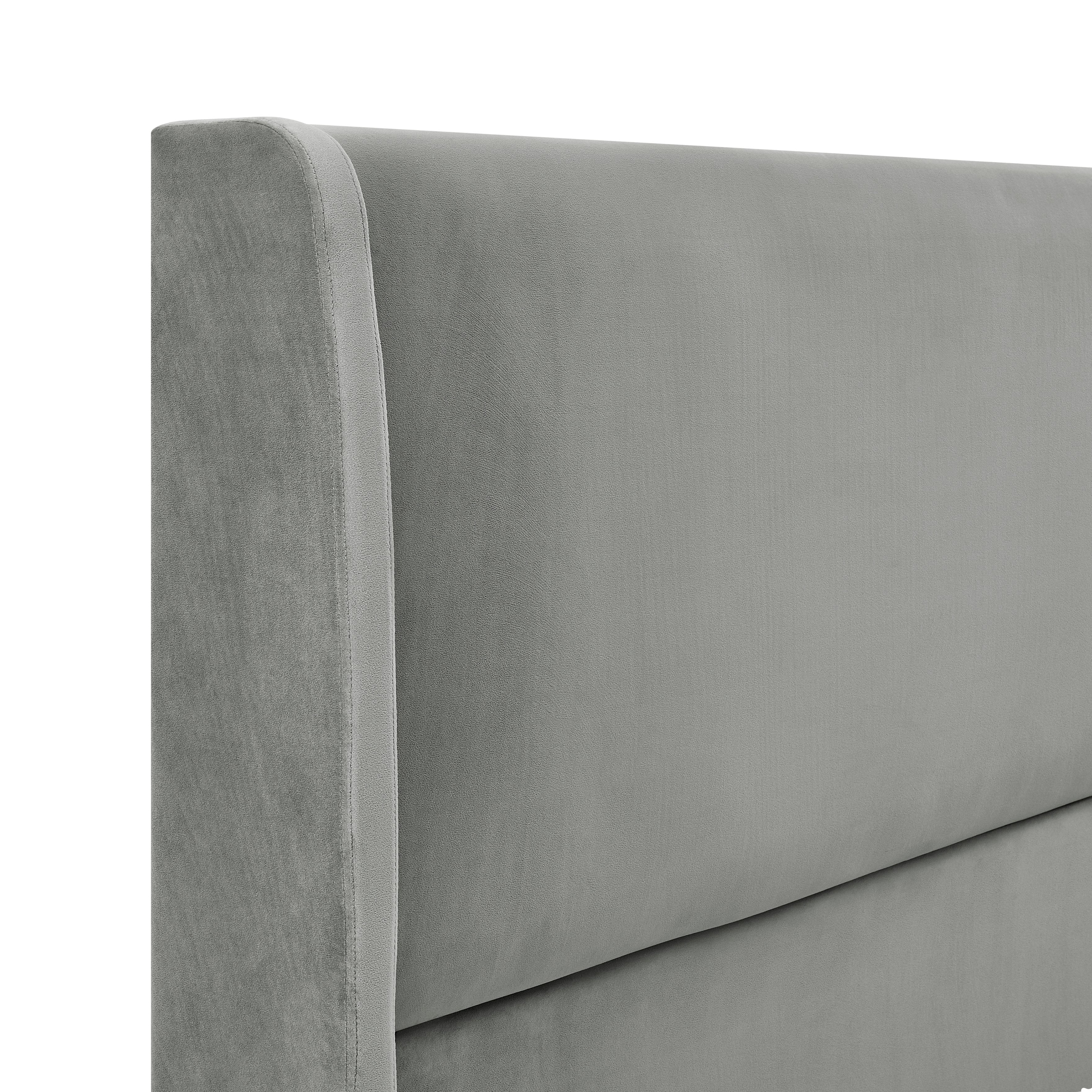 Rozita Velvet Wingback Platform Bed