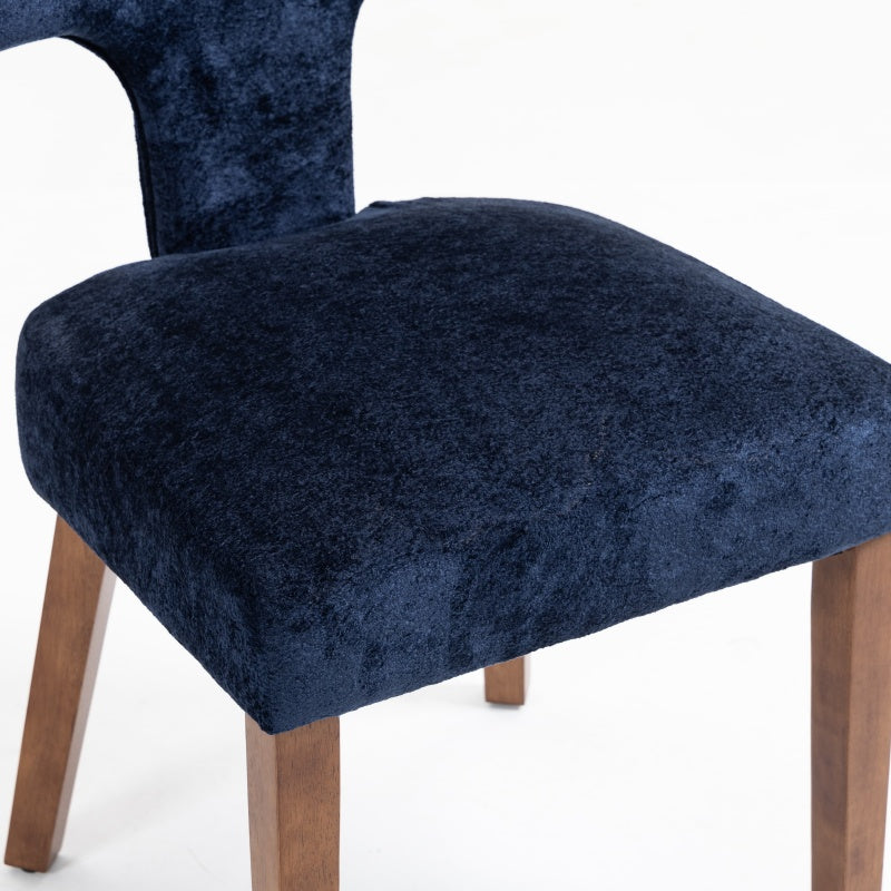 Upholstered T-Back Dining Chairs, Set of 2