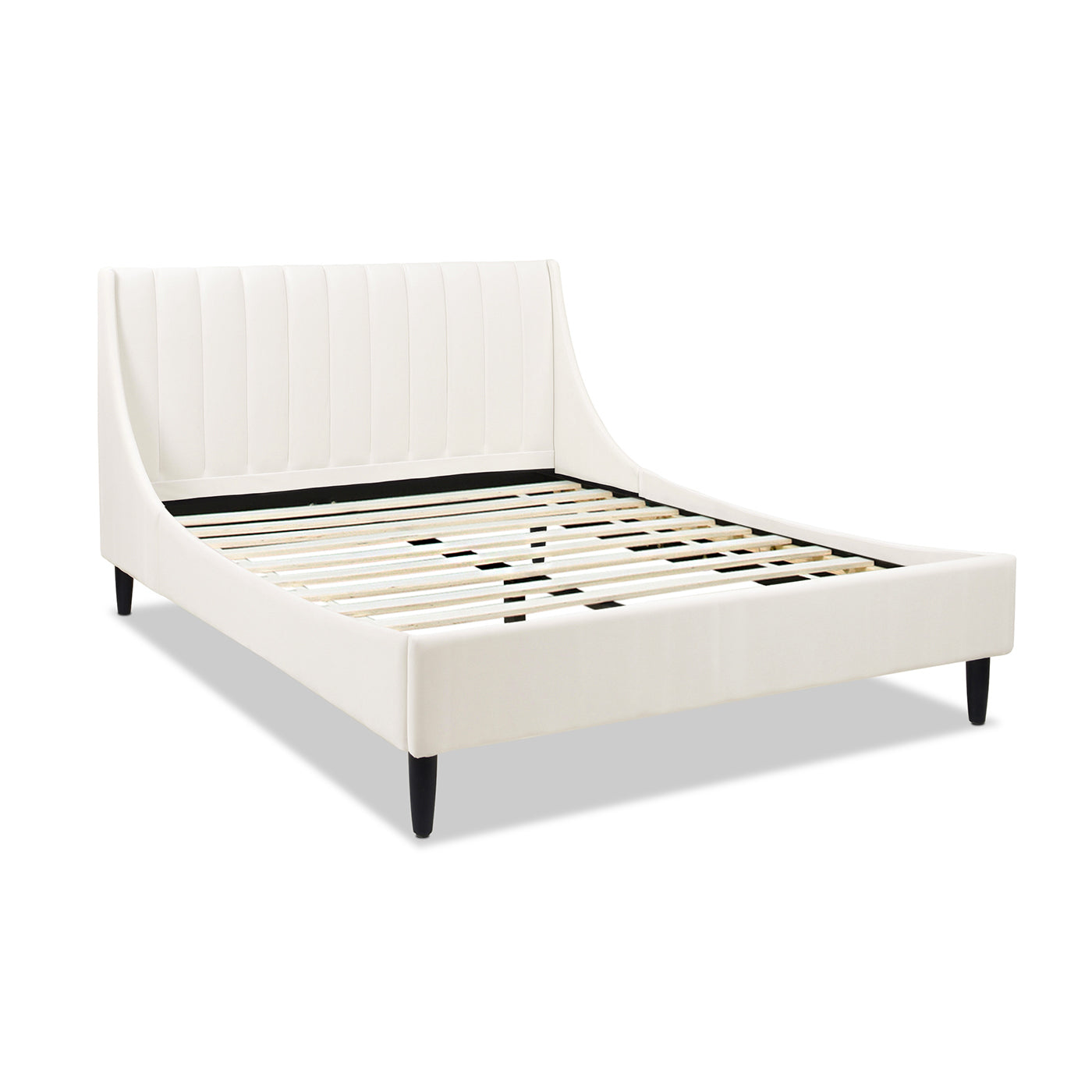Asphodel Upholstered Platform Bed with Channel Tufted Headboard