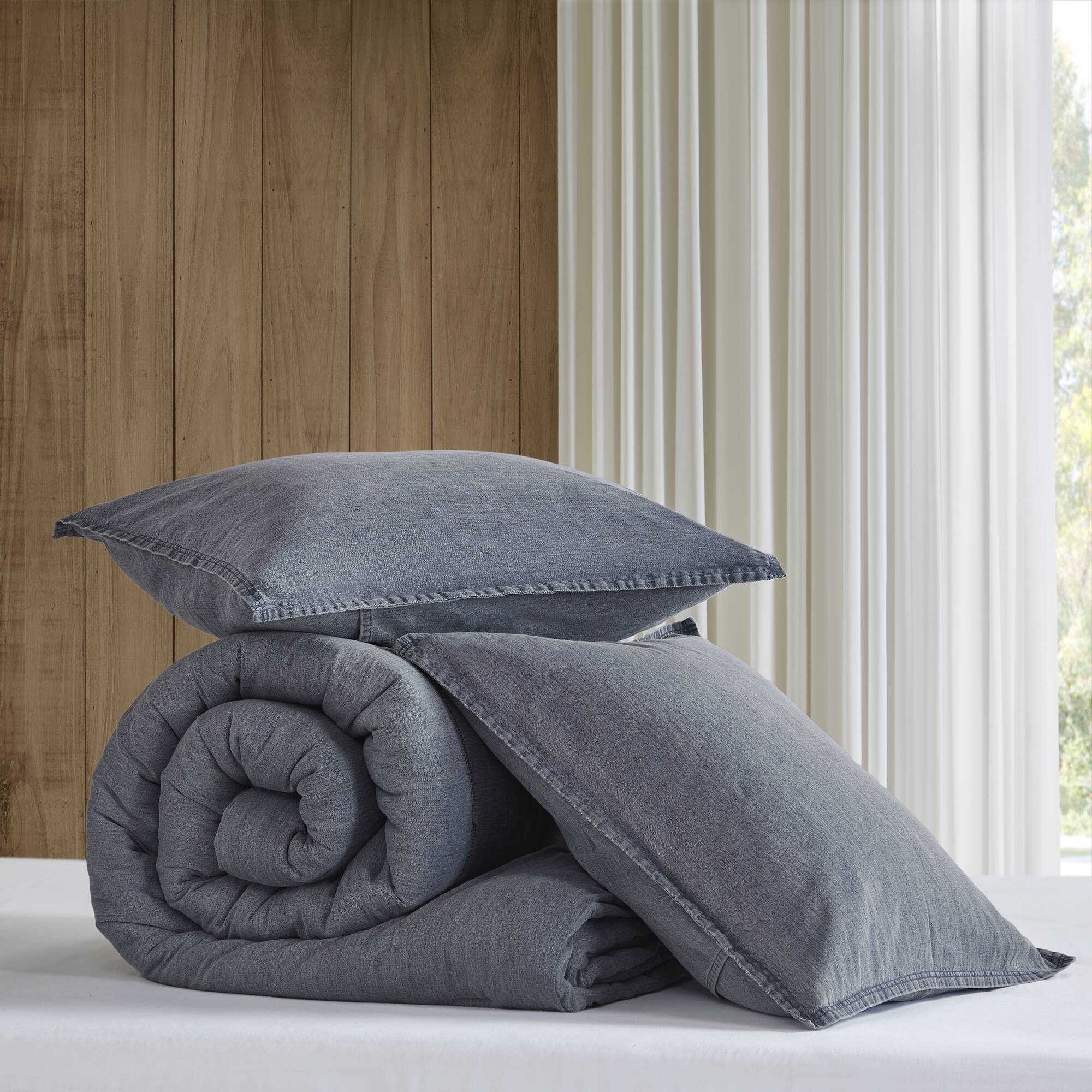 2-Piece Twill Washed Comforter Set