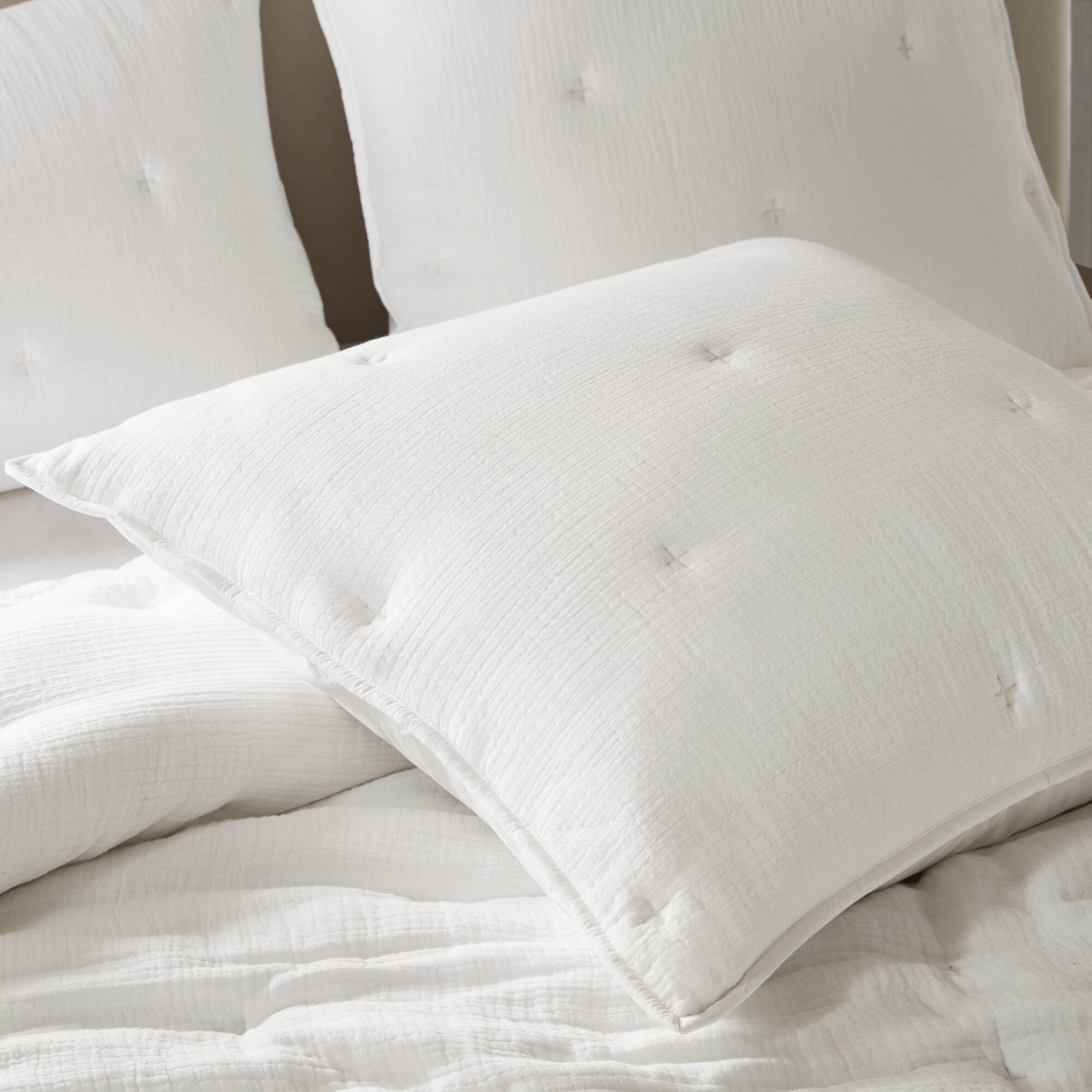 Cotton Gauze Embroidered Euro Sham