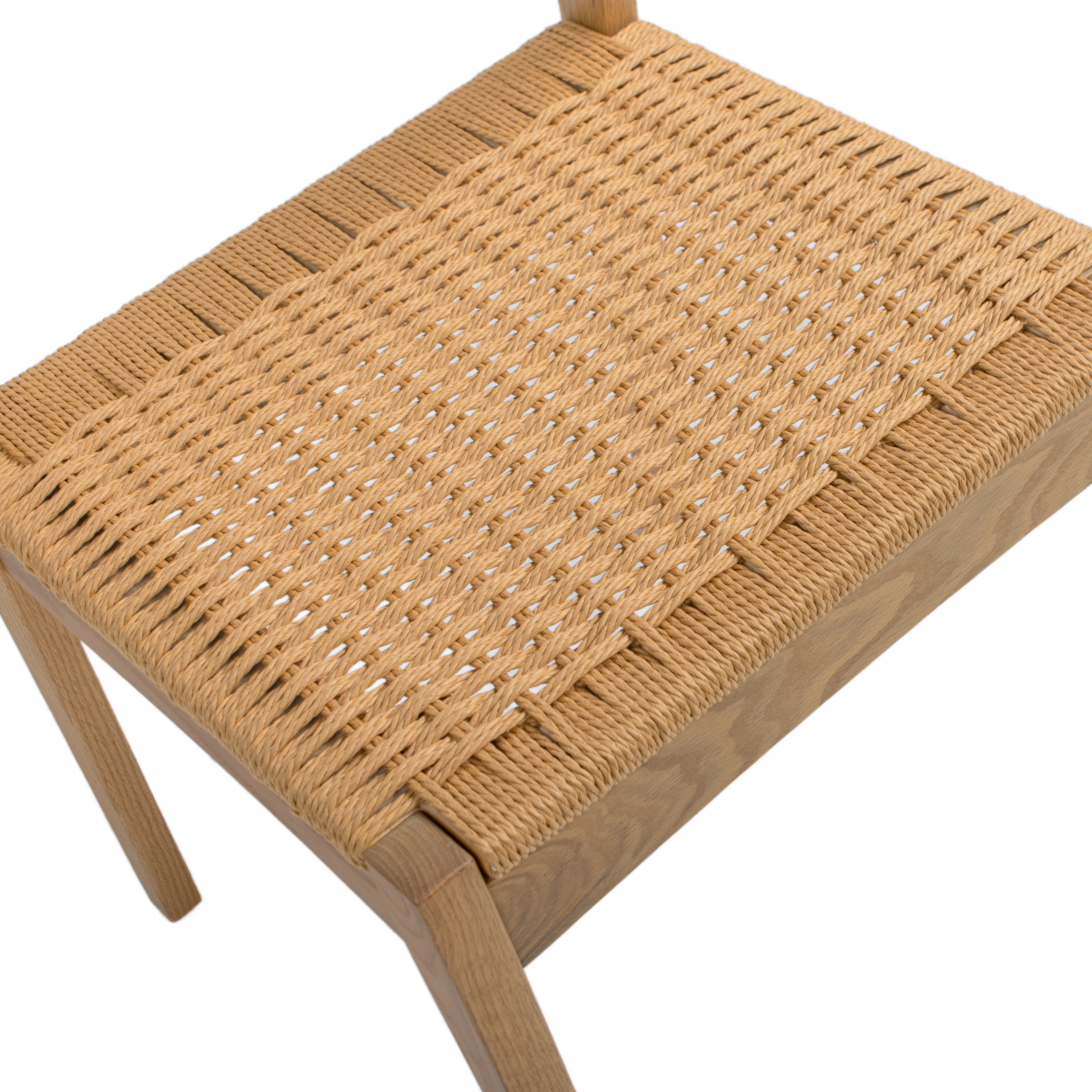 Capri Woven Seat Stacking Wood Dining Chair