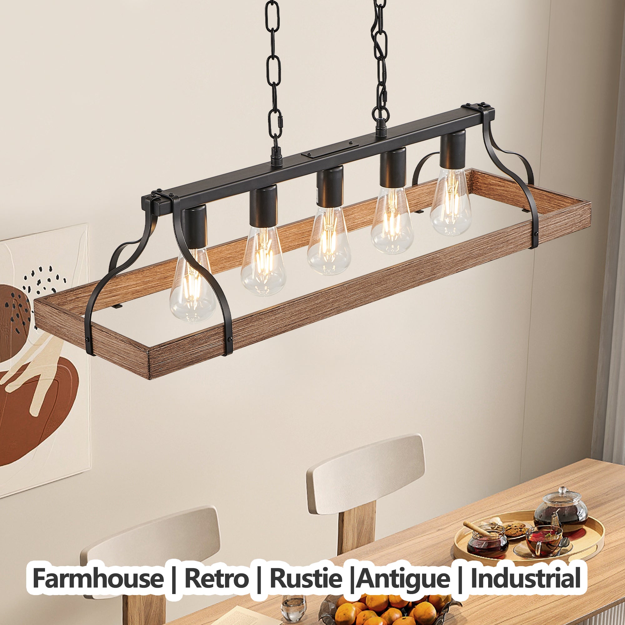 Modern Farmhouse Two-Tone Pendant Light
