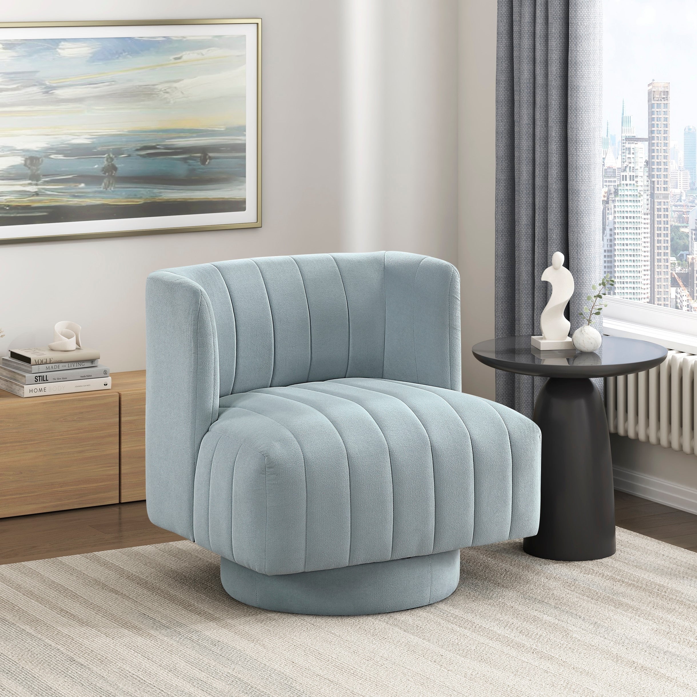 Modern Upholstered Swivel Chair