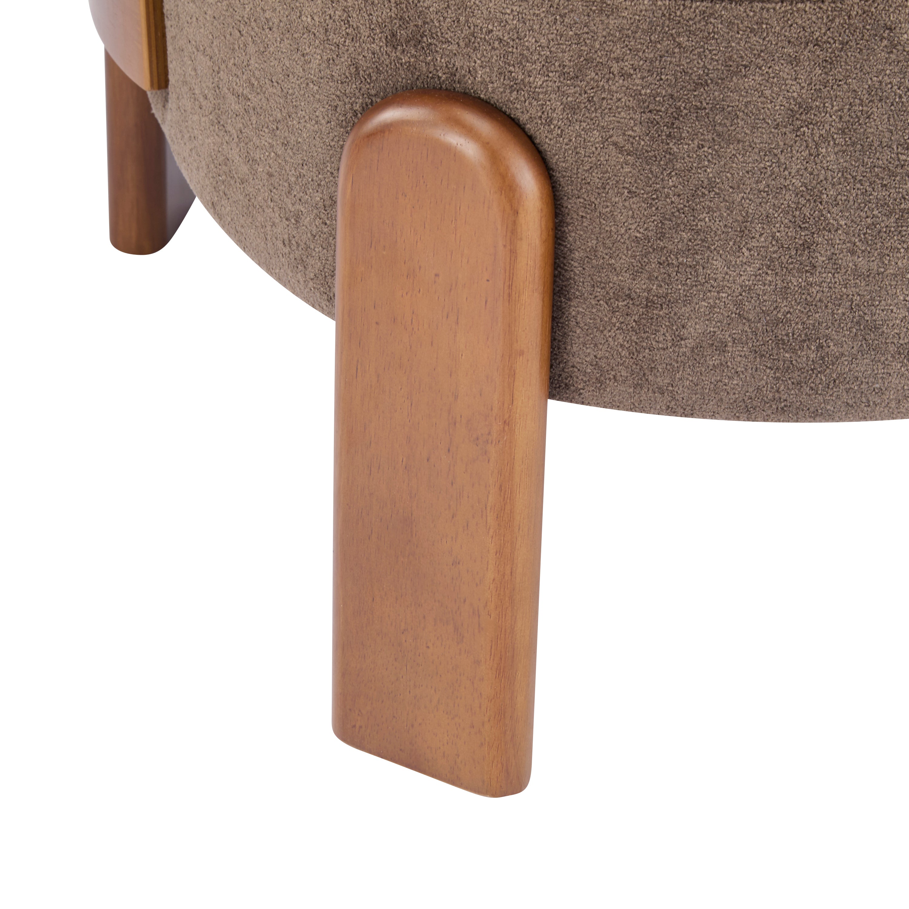 Modern Cozy Wingback Accent Arm Chair with Wooden Feet