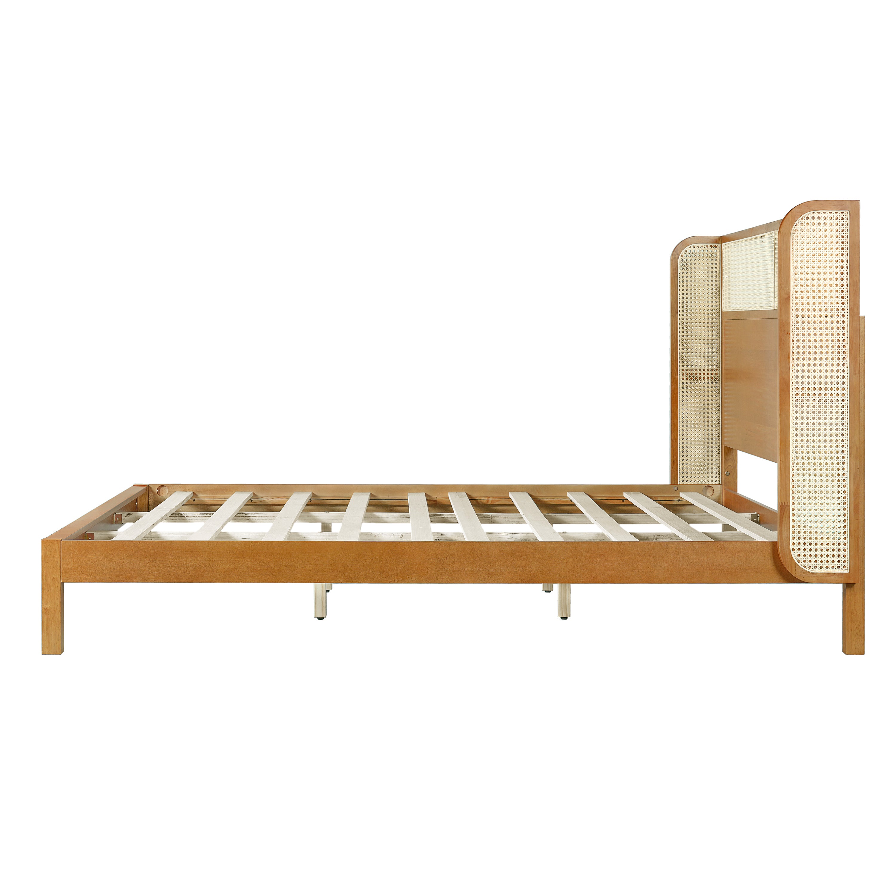 Premium Rubber Wood Platform Bed Frame
